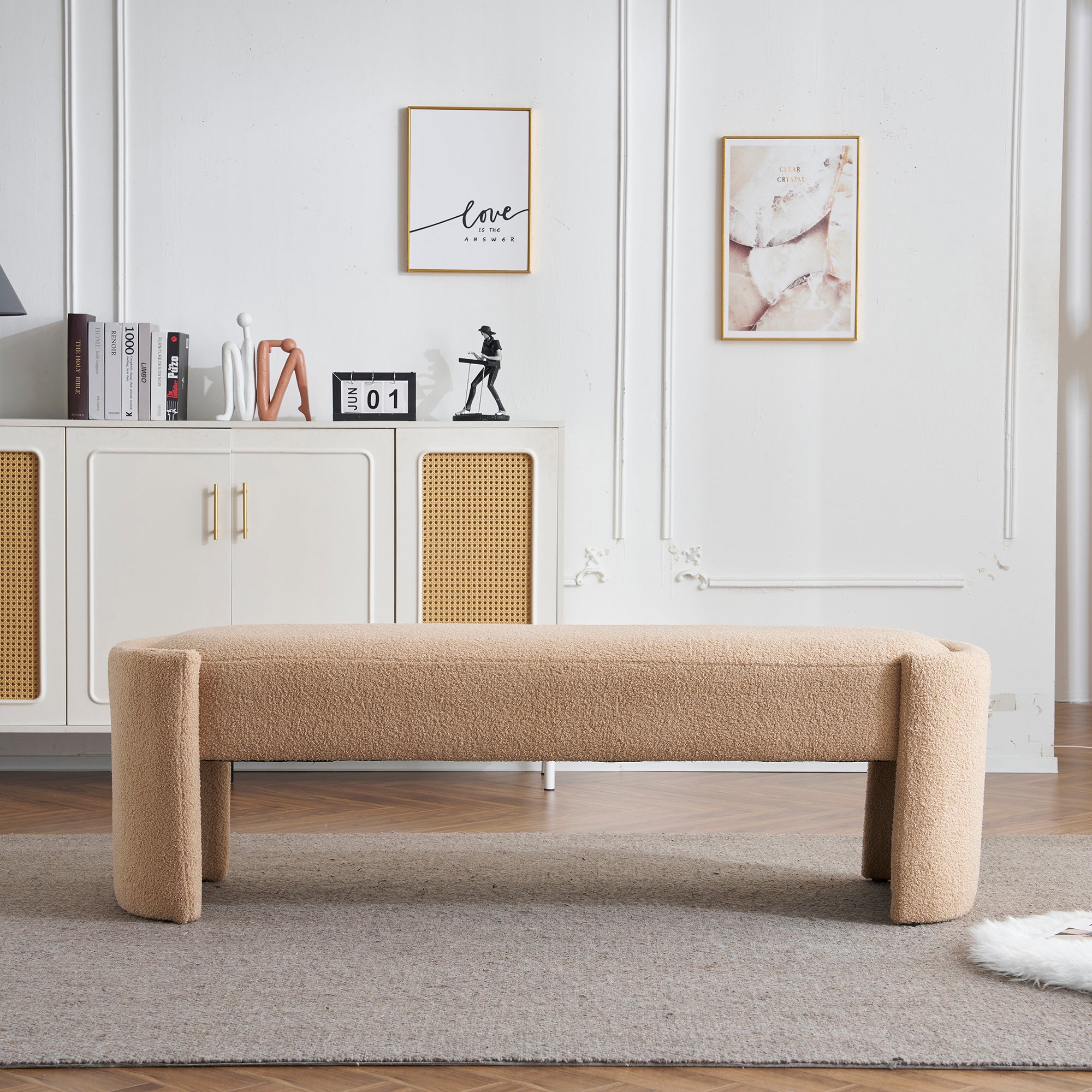 Coeur 61" Upholstered Ottoman Bench