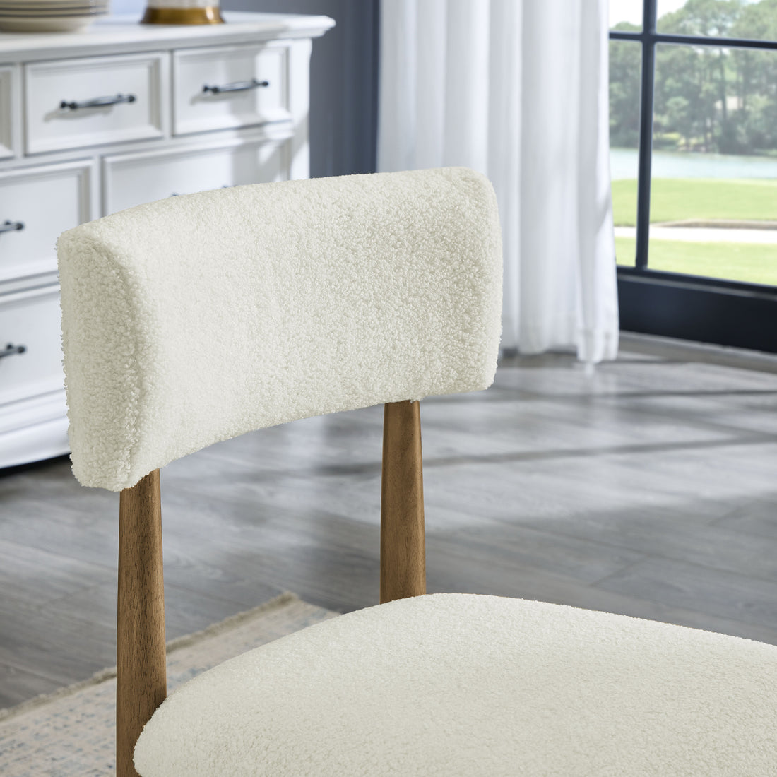 Sherpa Upholstered Chair Backs