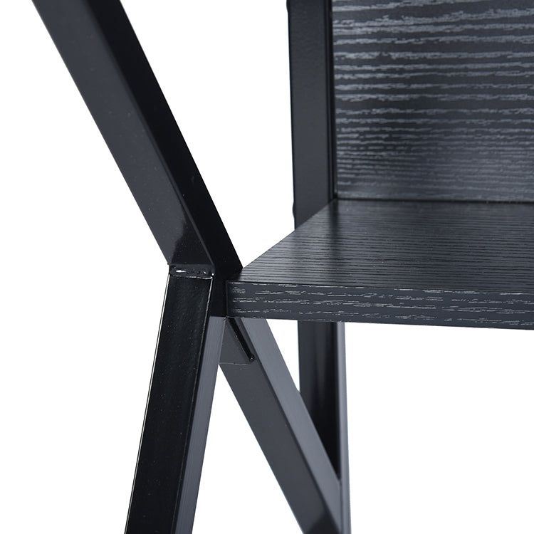 Homy Casa Dakota 40" Study Writing Table with Storage Shelf,Black