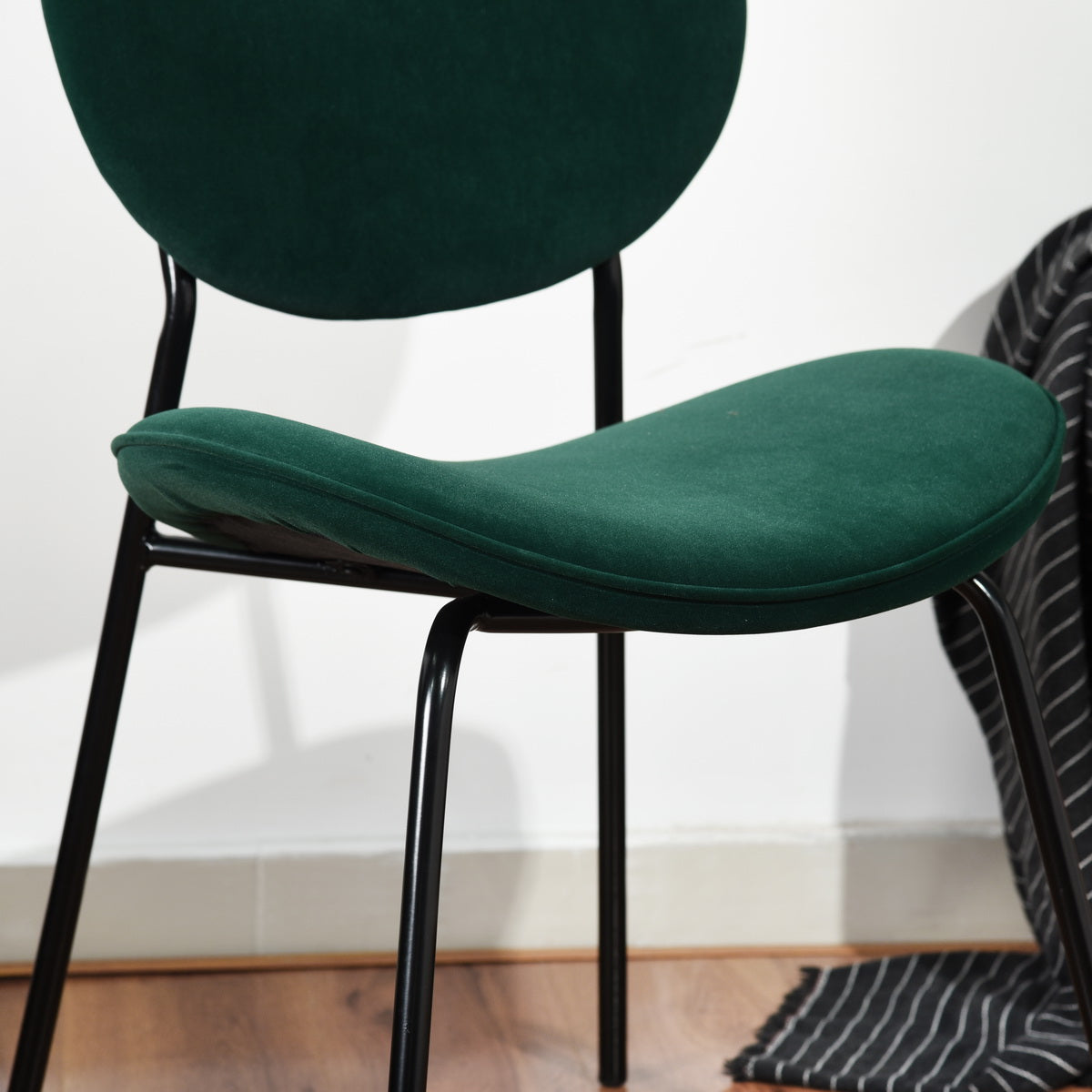 Homy Casa Darida Modern Velvet Dining Chair Set of 4, Frost Green,Open Box