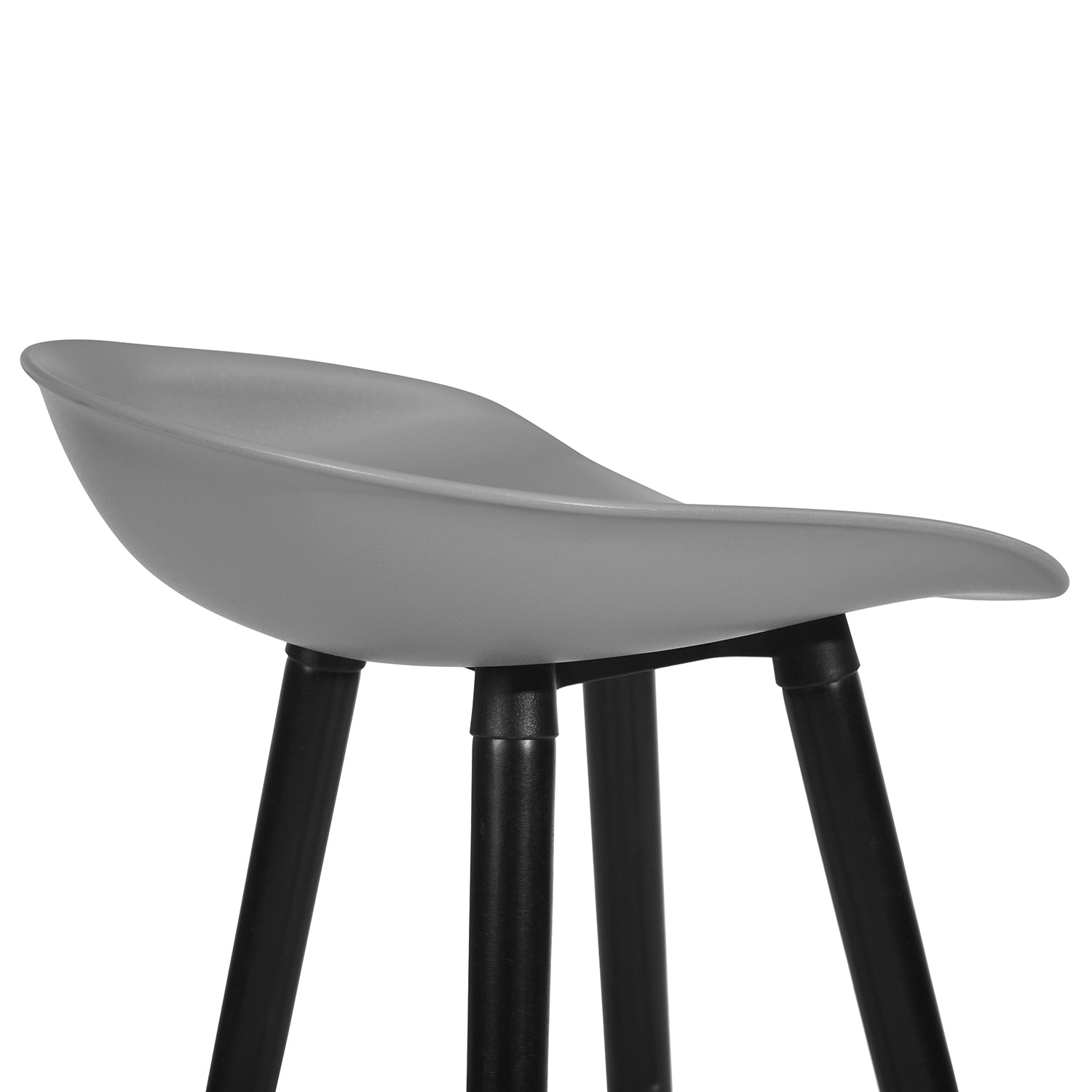 Homy Casa DEARBORN GREY BLACK LEG 2 PCS 26" Bar Stool Modern Seating Solution Open Box