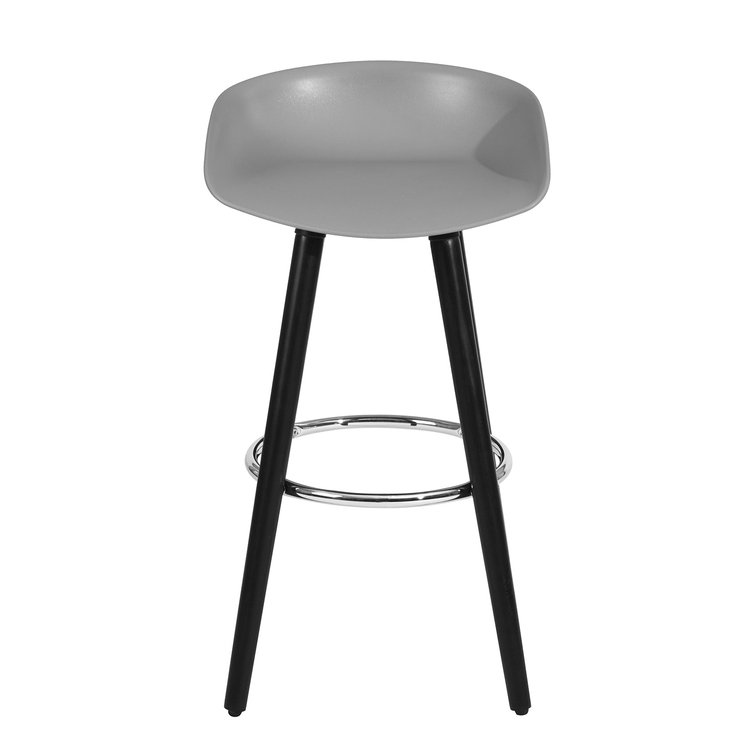 Homy Casa DEARBORN GREY BLACK LEG 2 PCS 26" Bar Stool Modern Seating Solution Open Box