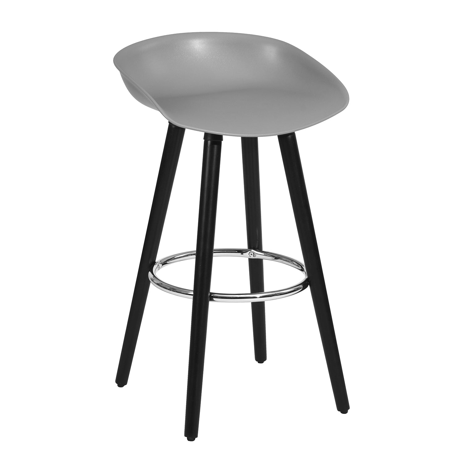 Homy Casa DEARBORN GREY BLACK LEG 2 PCS 26" Bar Stool Modern Seating Solution Open Box