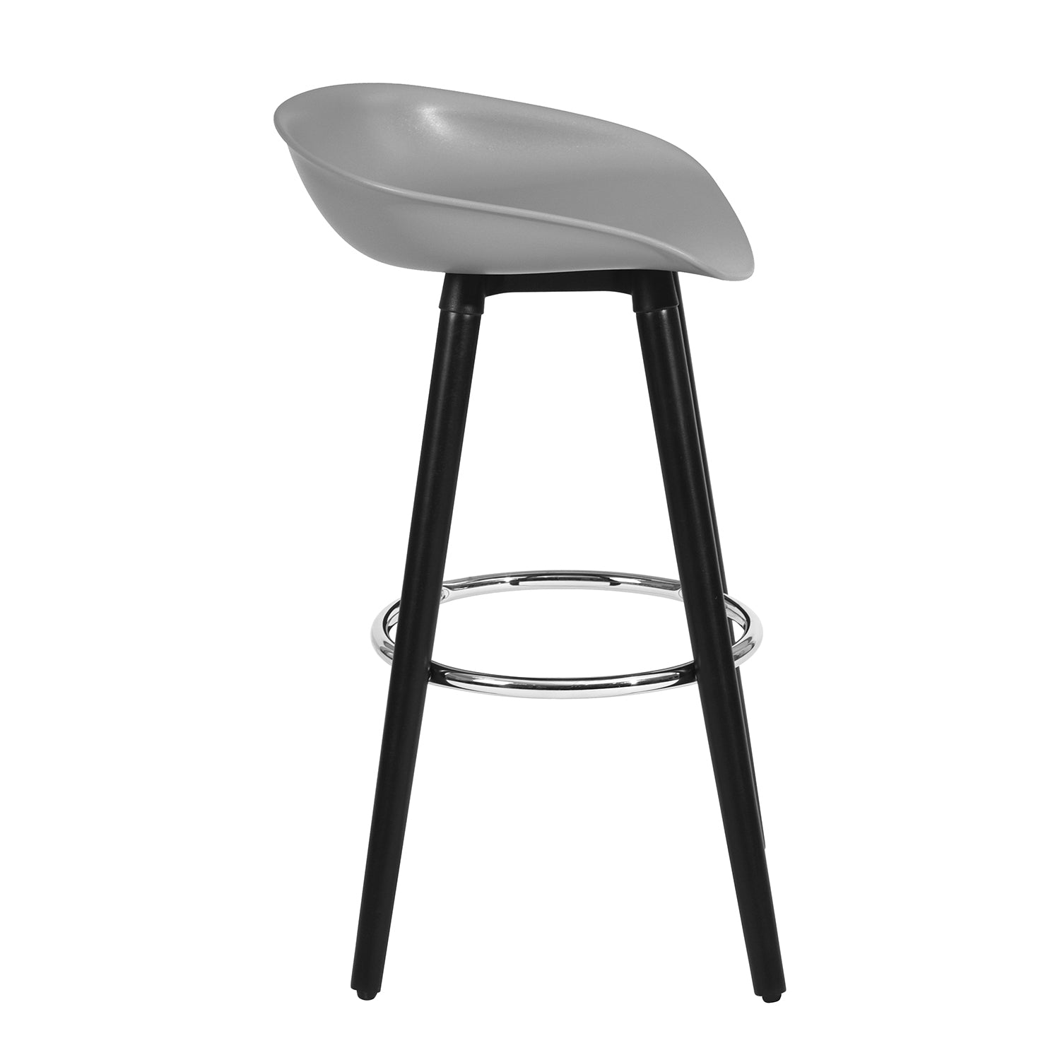 Homy Casa DEARBORN GREY BLACK LEG 2 PCS 26" Bar Stool Modern Seating Solution Open Box