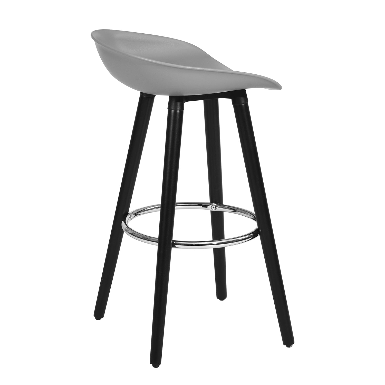 Homy Casa DEARBORN GREY BLACK LEG 2 PCS 26" Bar Stool Modern Seating Solution Open Box