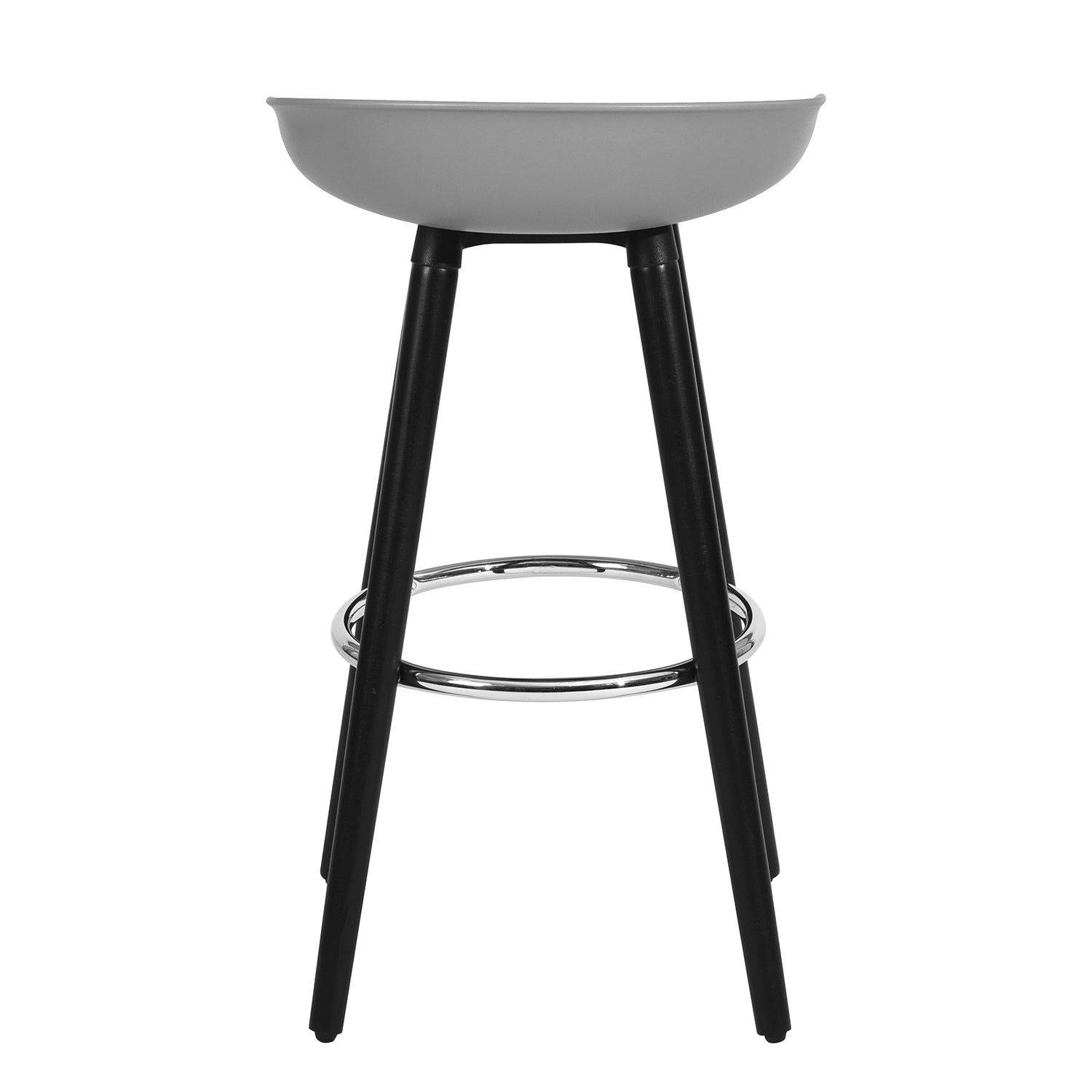 Homy Casa DEARBORN GREY BLACK LEG 2 PCS 26" Bar Stool Modern Seating Solution Open Box