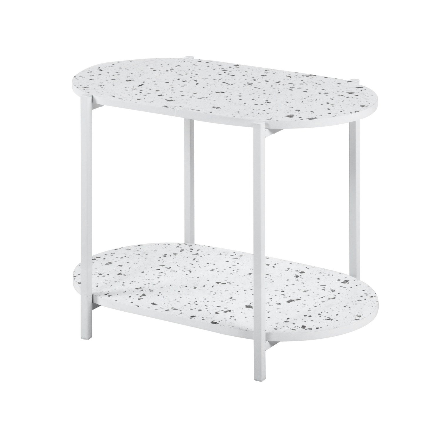 Homy Casa DELONIX 23.6" Side Table for Living Room, Bedroom, or Office Open Box
