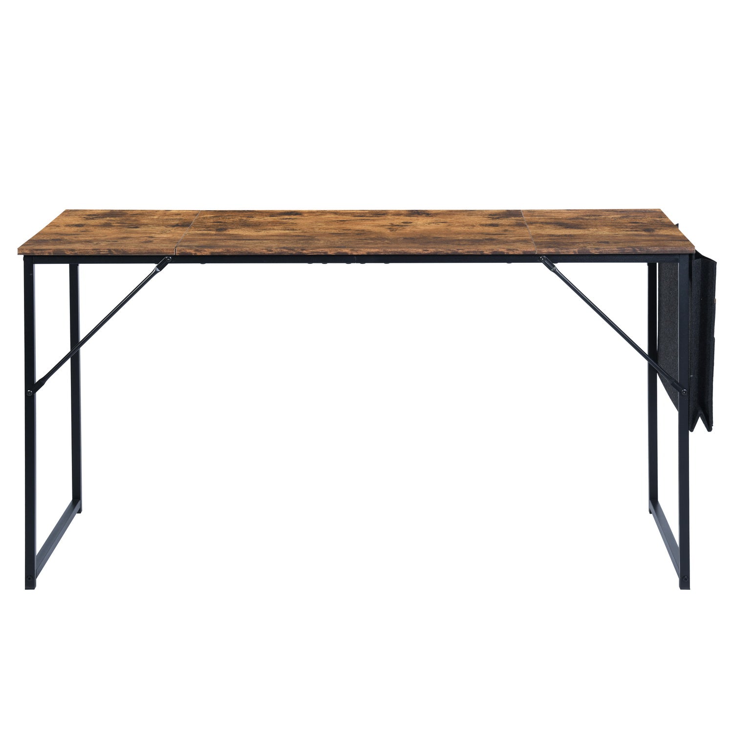 Homy Casa DEMBE KD 55" Fabric Vintage Desk for Office and Home Workspace Open Box