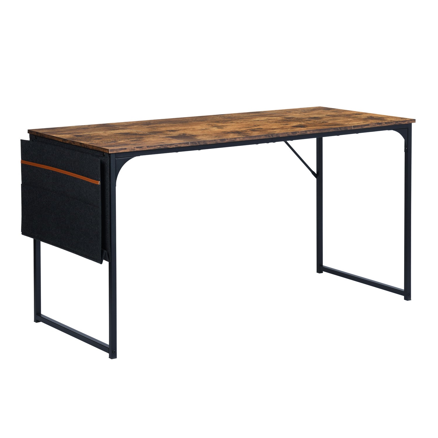 Homy Casa DEMBE KD 55" Fabric Vintage Desk for Office and Home Workspace Open Box