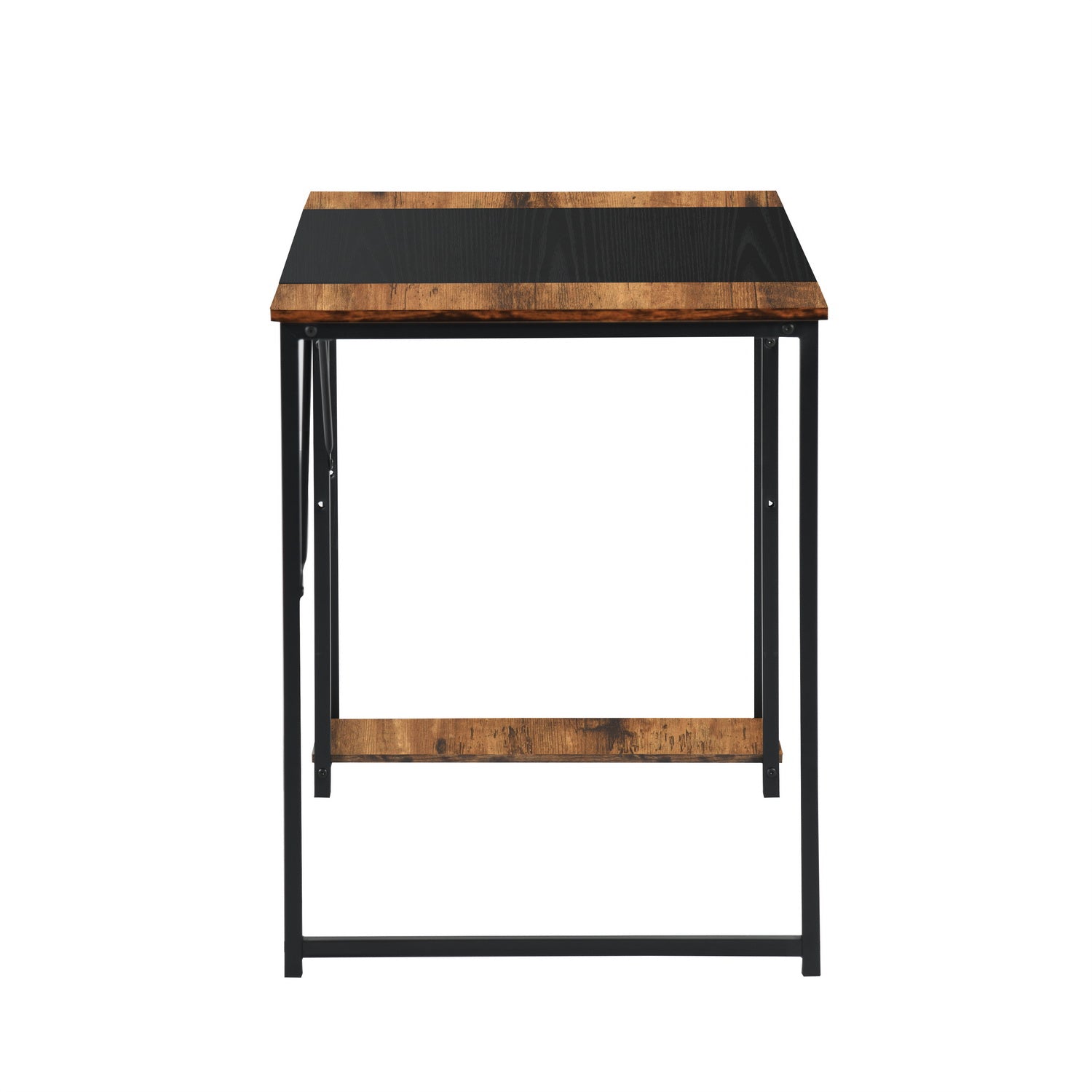 Homy Casa Dembe 47" Home Office Computer Desk with CPU Stand, Brown and Black