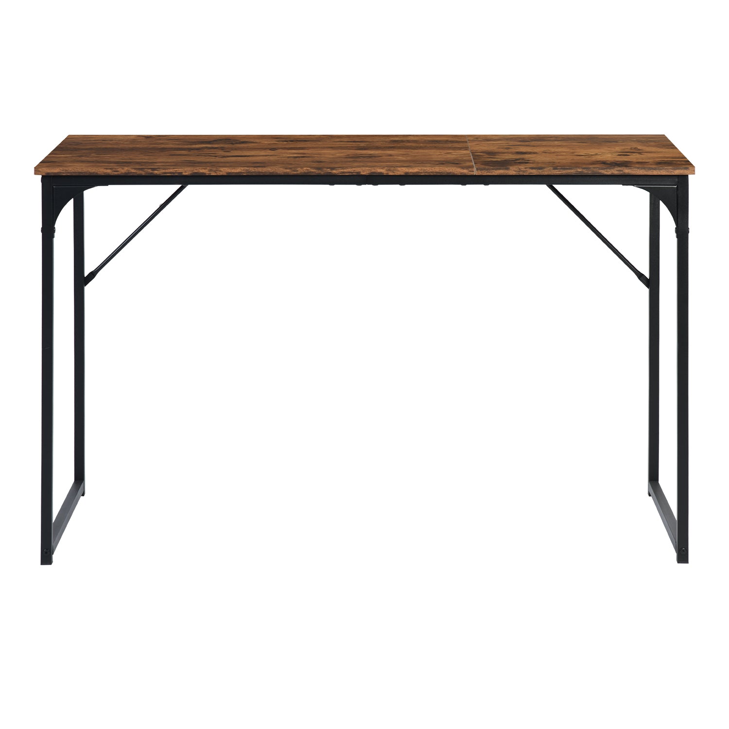 Homy Casa Dembe 47" Wooden Office Computer Desk Vintage Walnut Finish