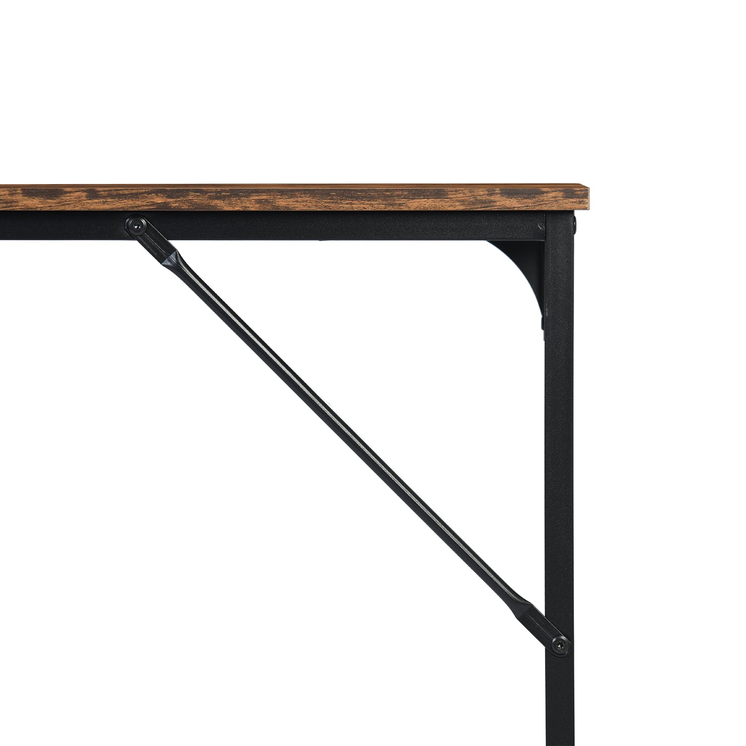 Homy Casa Dembe 55" Wooden Office Computer Desk Vintage Walnut Finish