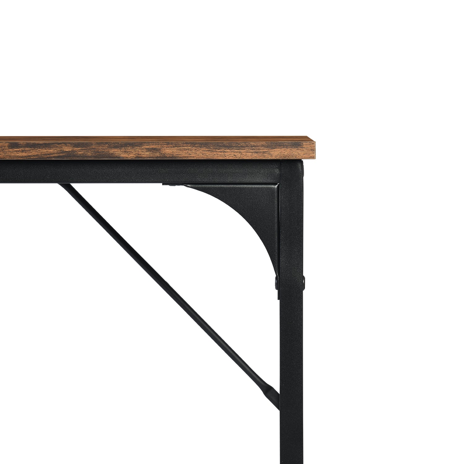 Homy Casa Dembe 55" Wooden Office Computer Desk Vintage Walnut Finish