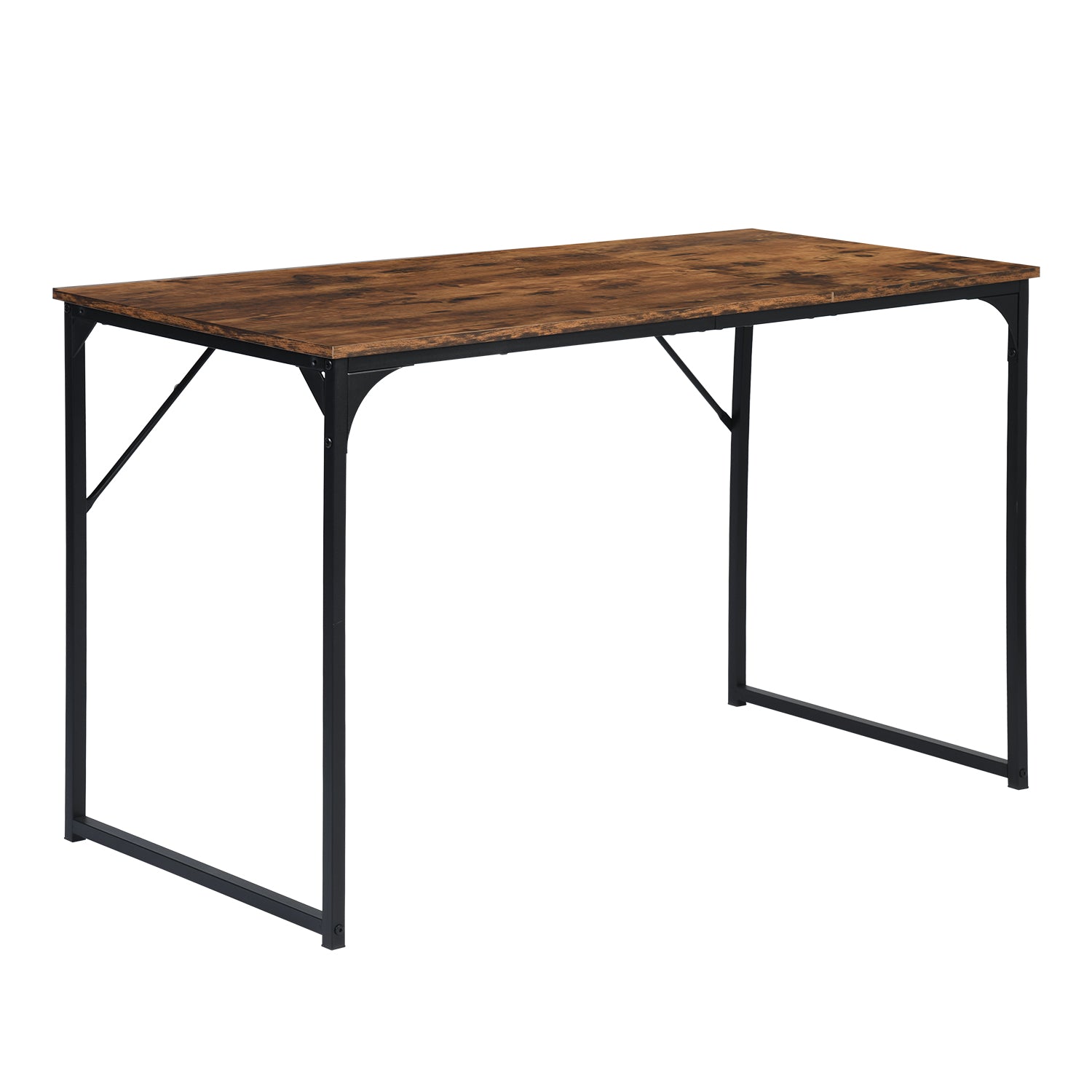 Homy Casa Dembe 47" Wooden Office Computer Desk Vintage Walnut Finish