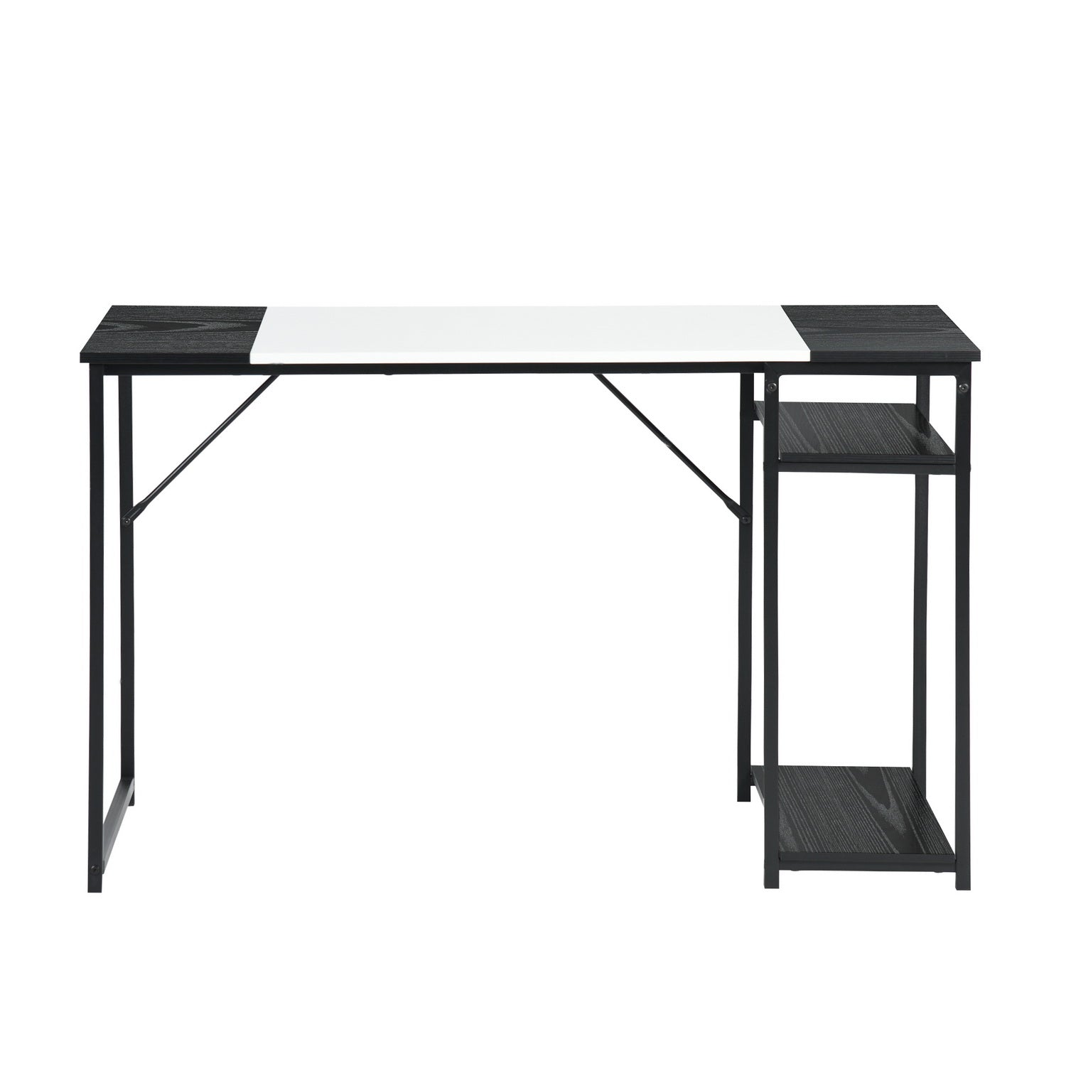 Dembe Wooden Home Office Computer Desk with Shelves