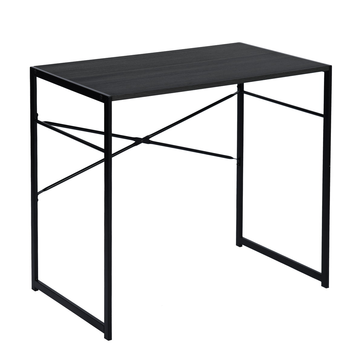 Homy Casa Dolph 39.4” Wooden Top Computer Desk In Black