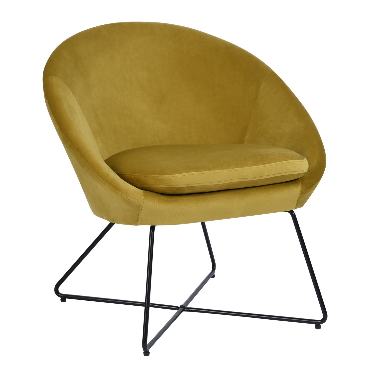 Homy Casa DOUMBIA SIENNA Armchair Modern Velvet Accent Chair for Living Room or Bedroom Open Box