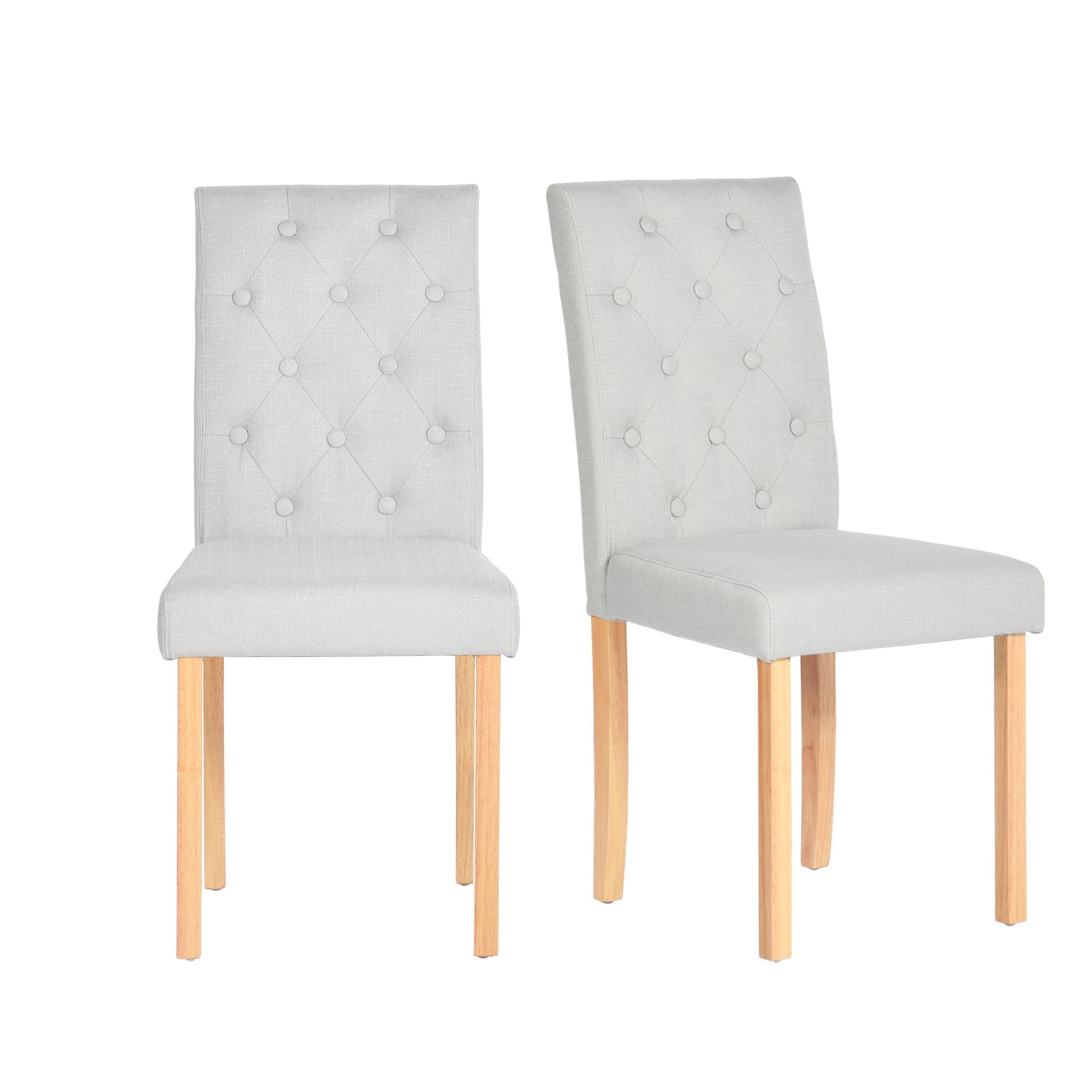 Homy Casa Fontana 5 Piece Dining Table Set with 4 Douro Upholstered Chairs,Grey