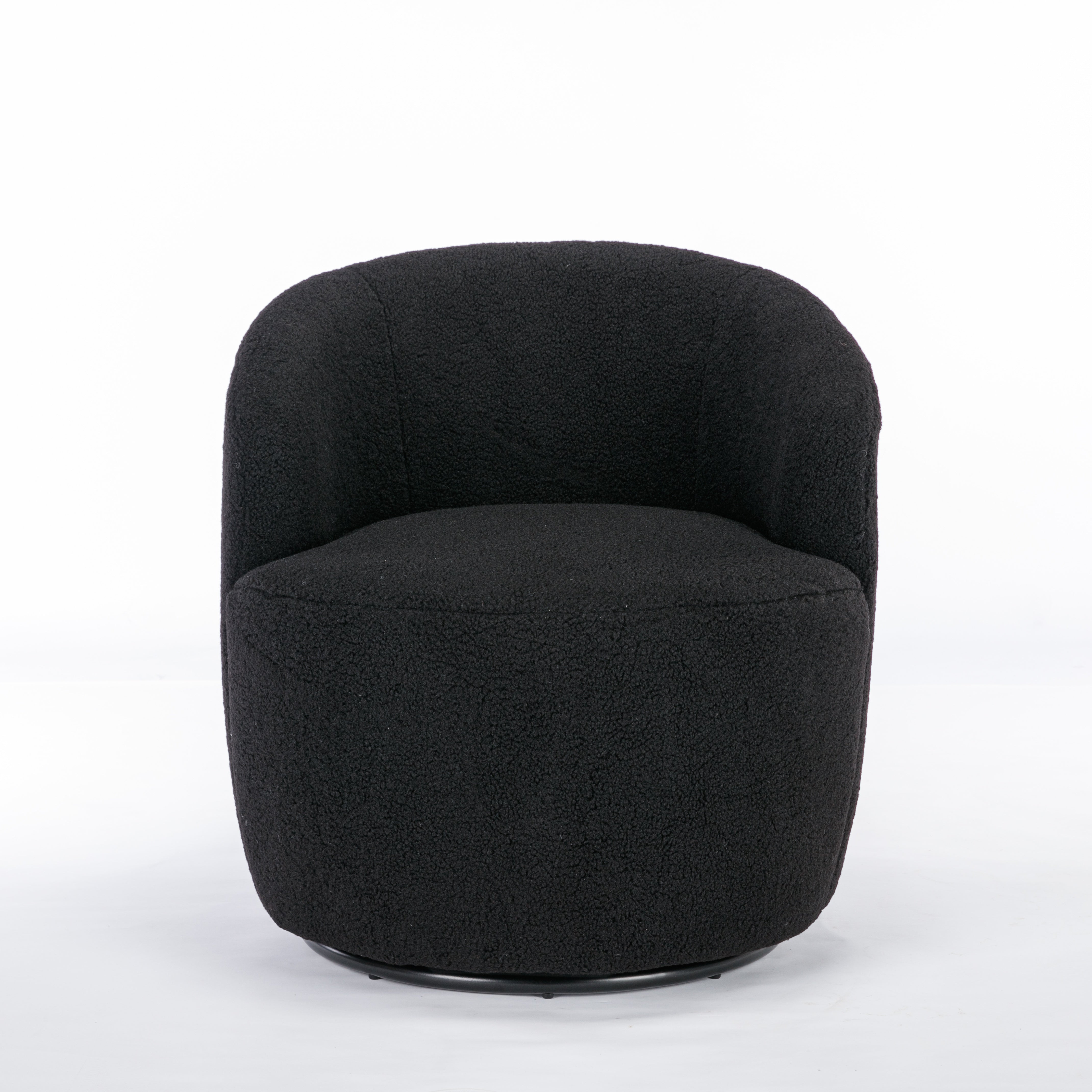 Denali Teddy Fabric Swivel Accent Armchair
