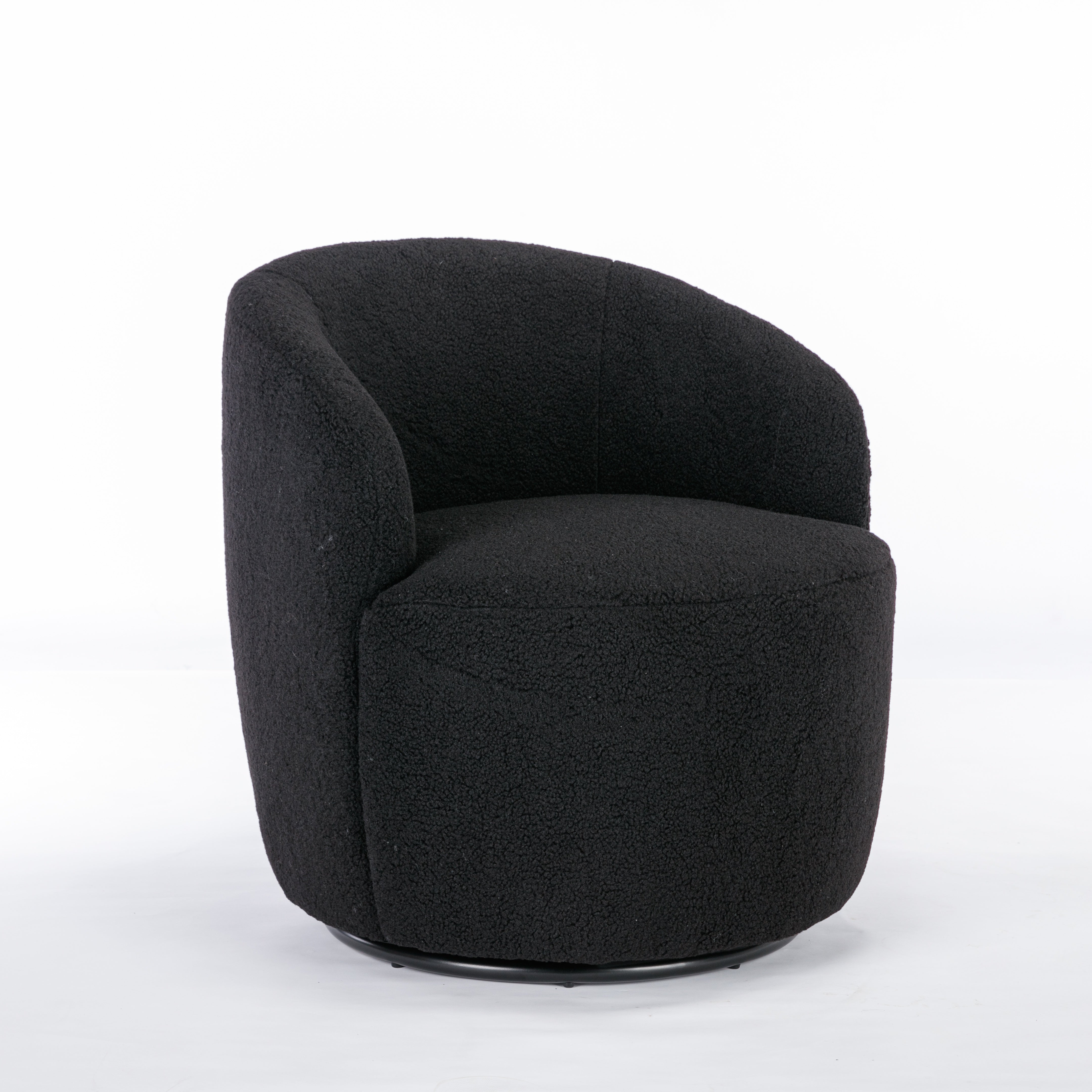 Denali Teddy Fabric Swivel Accent Armchair