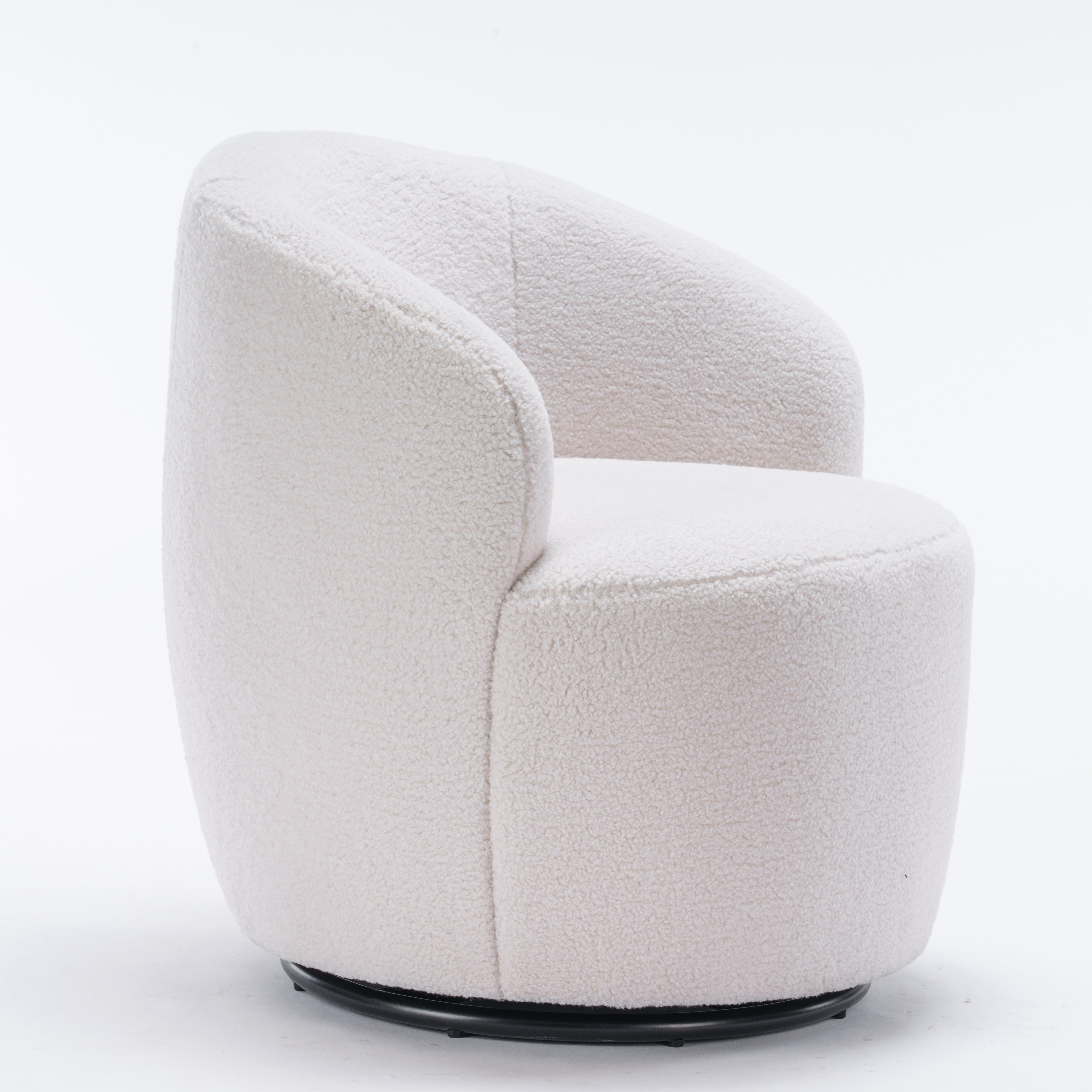 Denali Teddy Fabric Swivel Accent Armchair