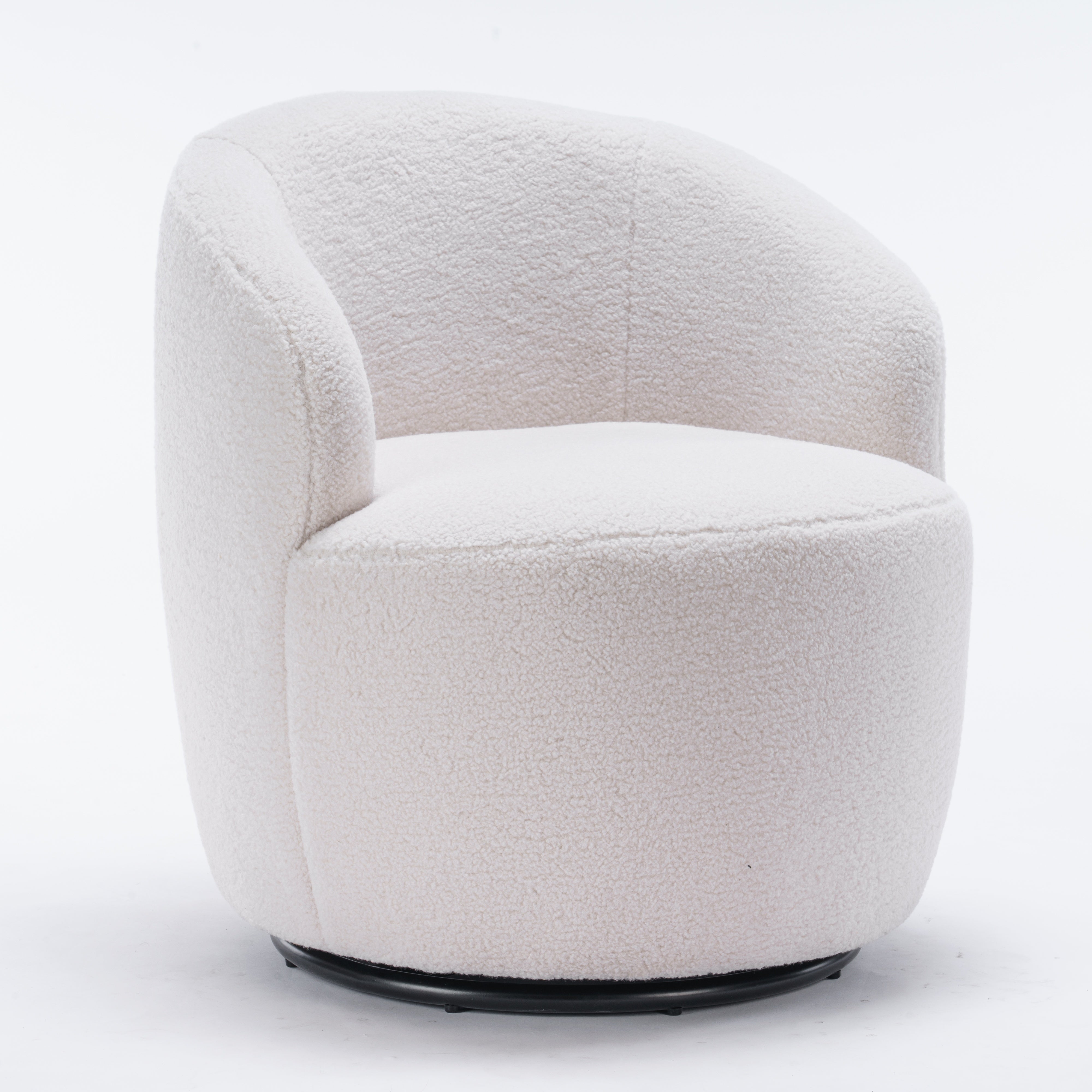 Denali Teddy Fabric Swivel Accent Armchair