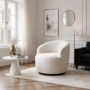 Denali Teddy Fabric Swivel Accent Armchair