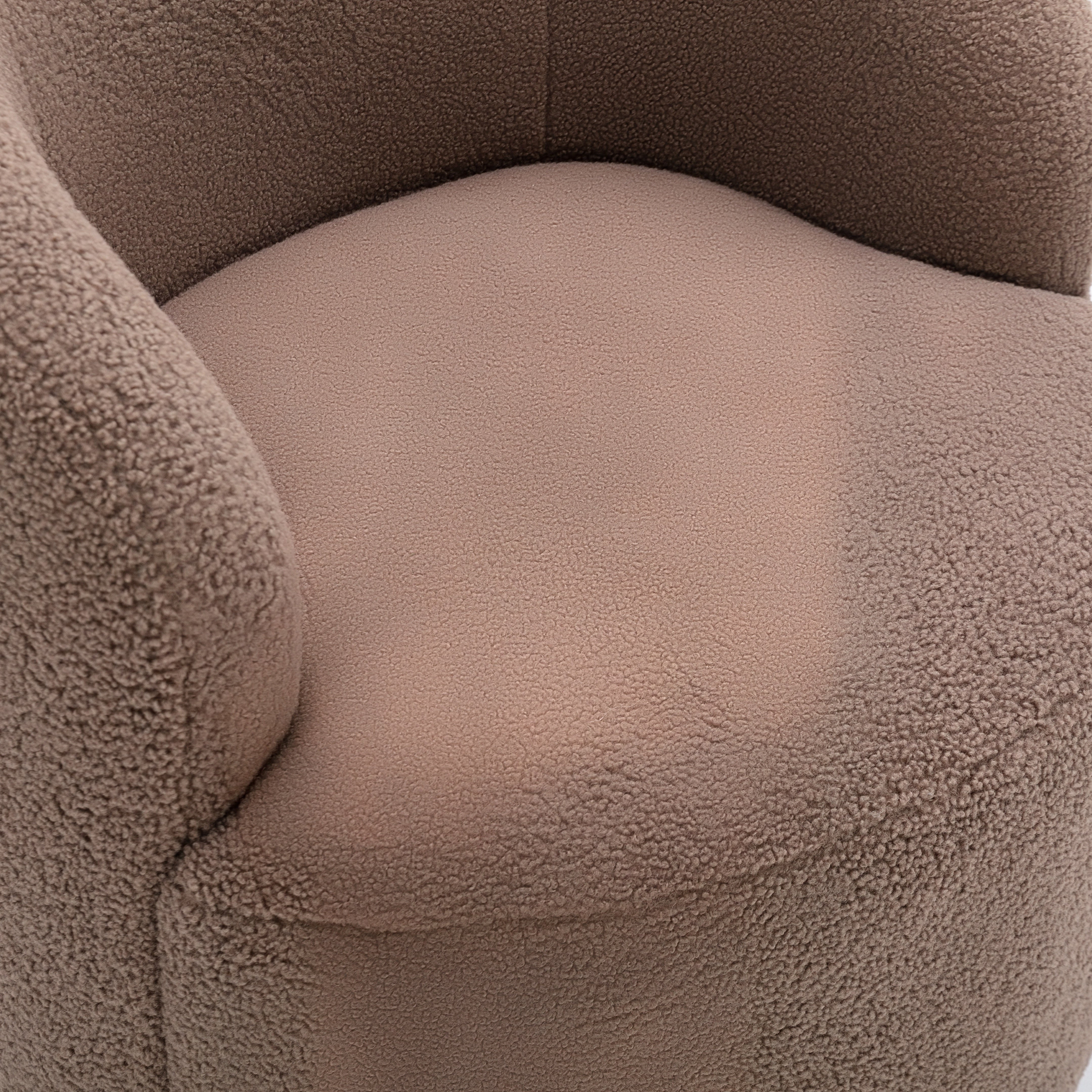 Denali Teddy Fabric Swivel Accent Armchair