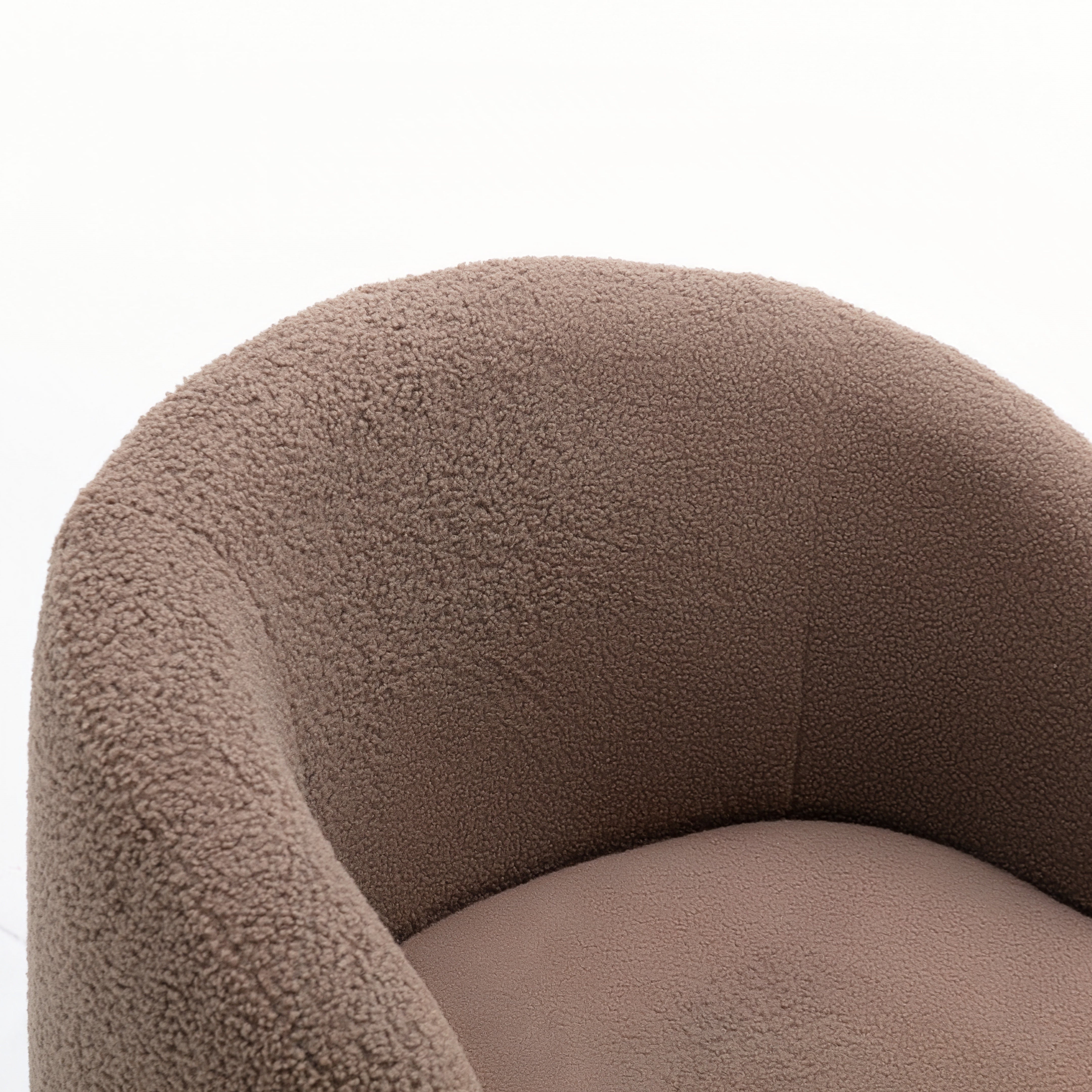 Denali Teddy Fabric Swivel Accent Armchair