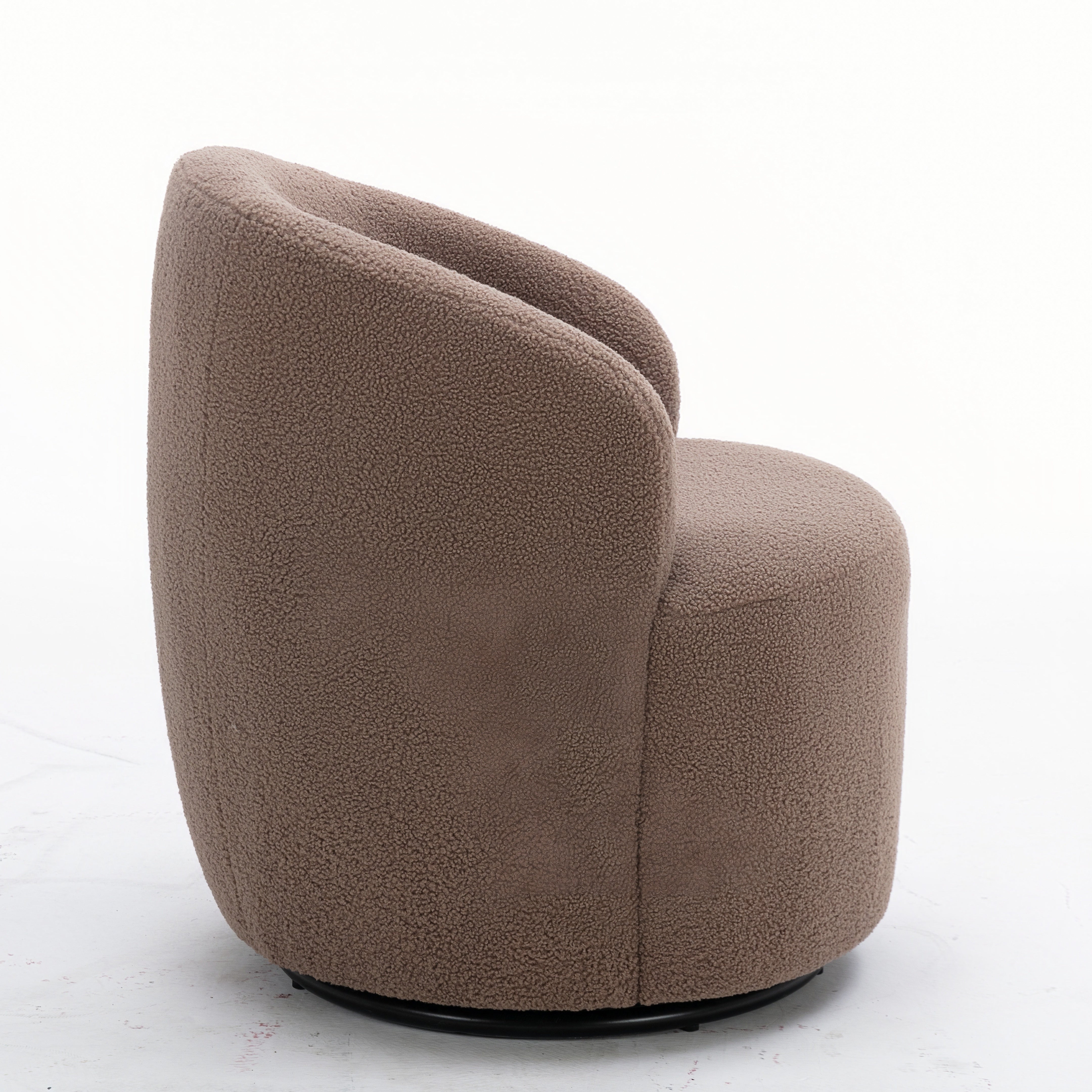 Denali Teddy Fabric Swivel Accent Armchair