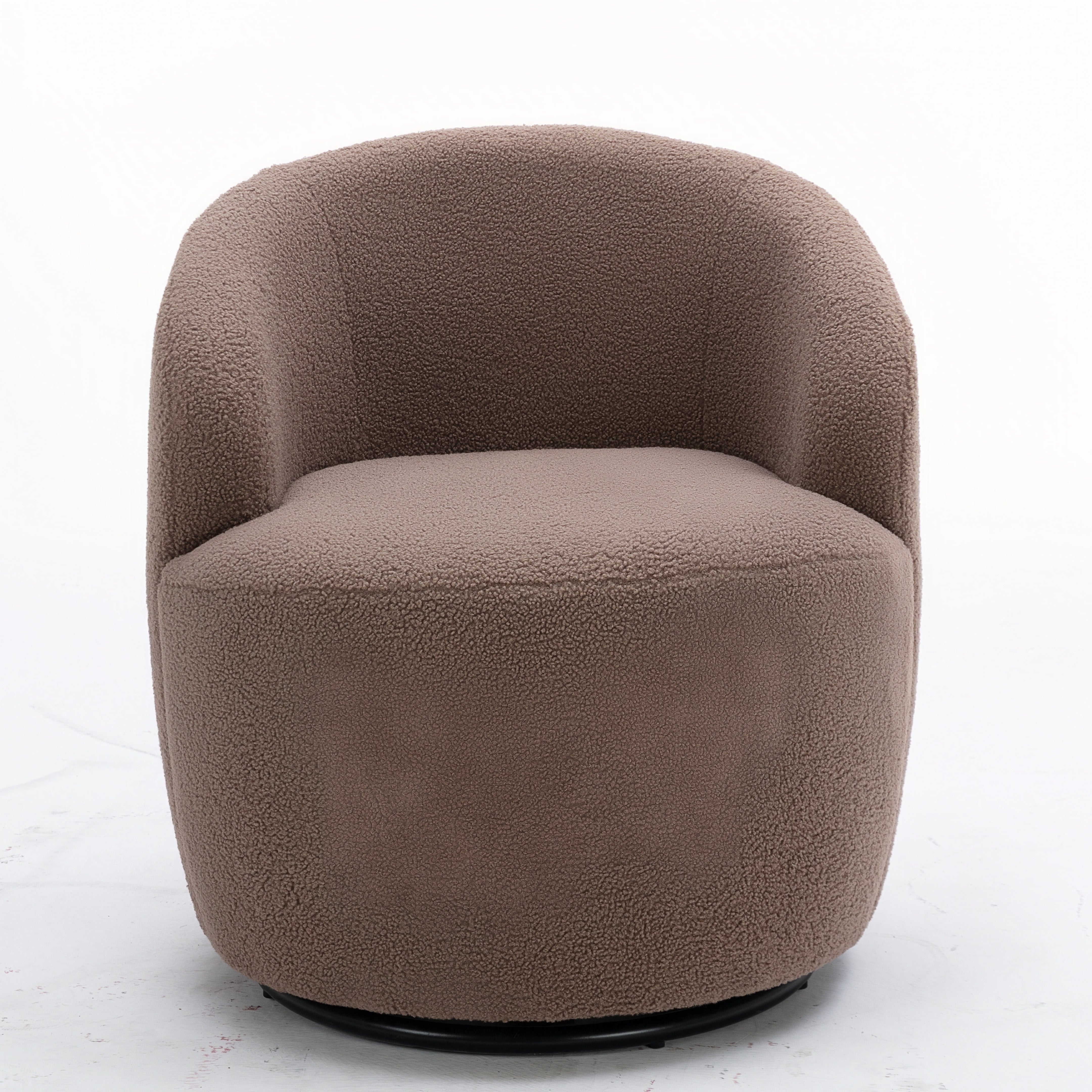 Denali Teddy Fabric Swivel Accent Armchair