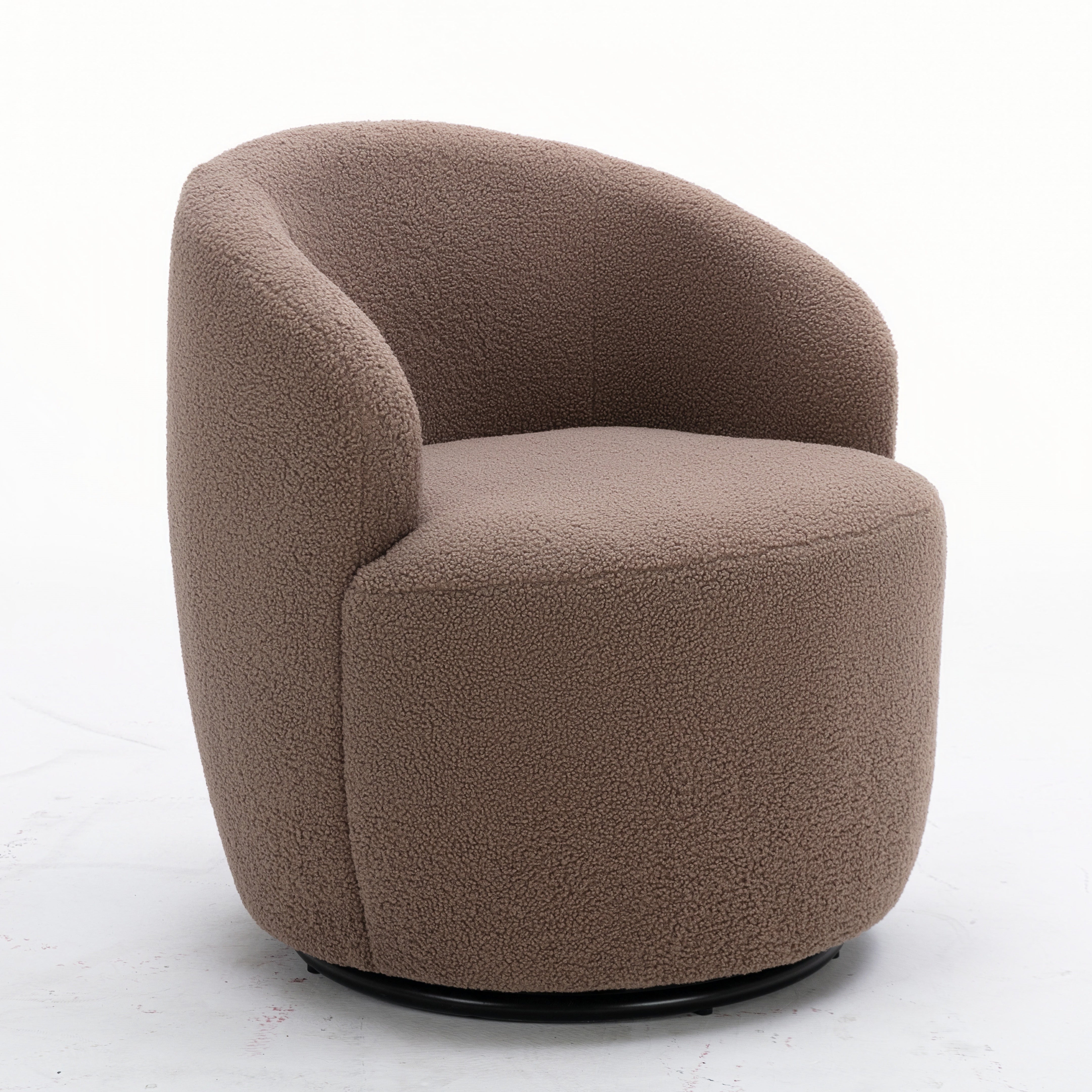 Denali Teddy Fabric Swivel Accent Armchair