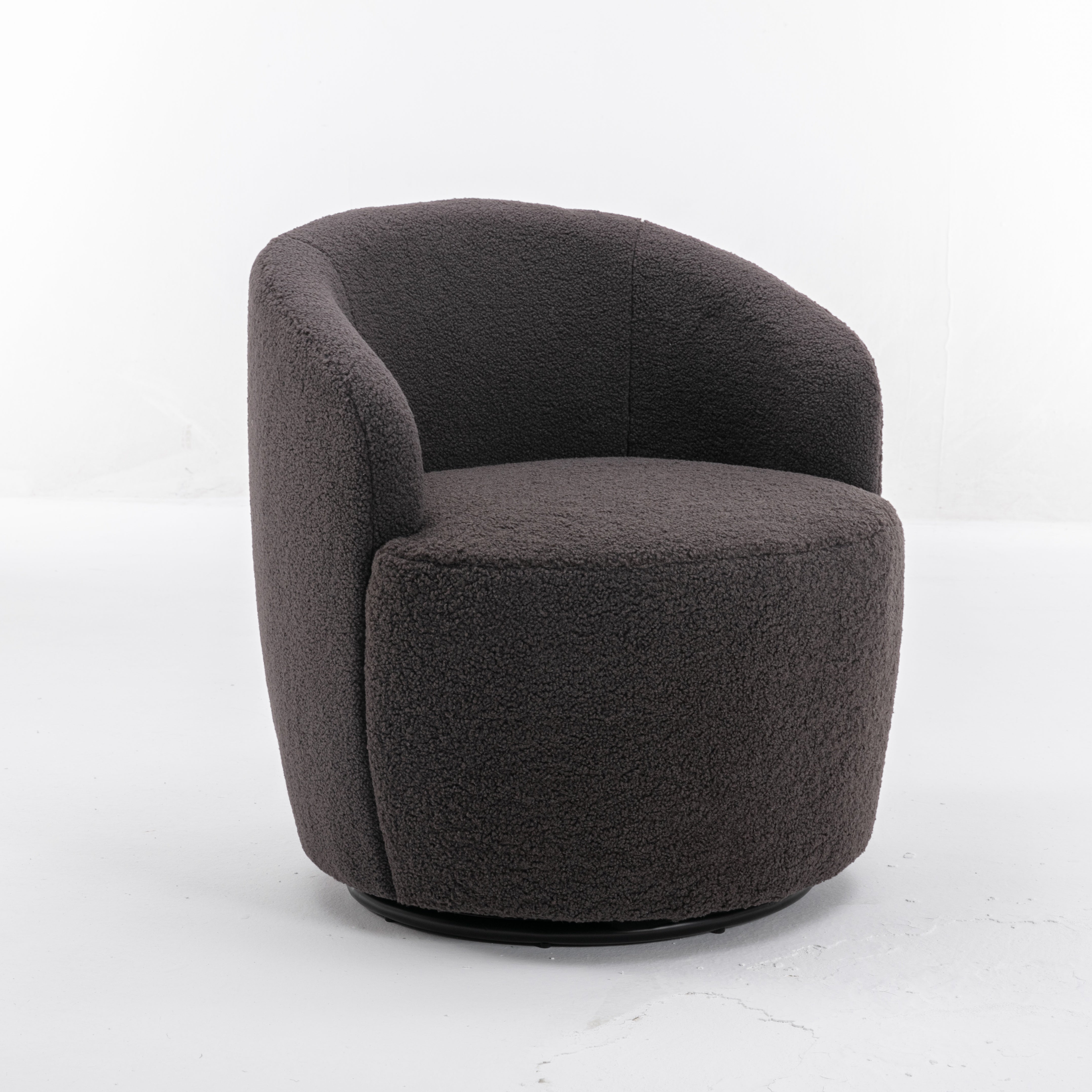 Denali Teddy Fabric Swivel Accent Armchair