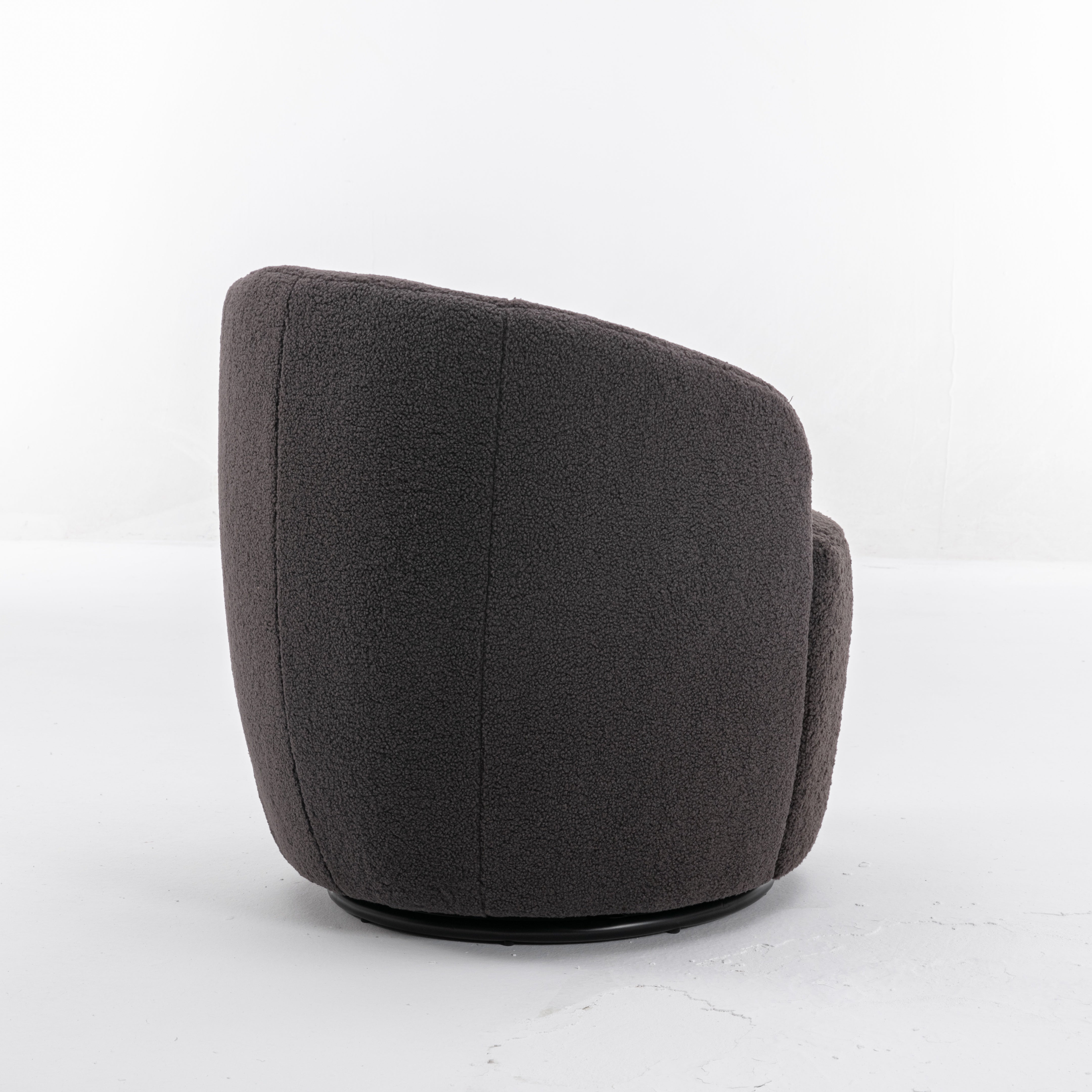 Denali Teddy Fabric Swivel Accent Armchair