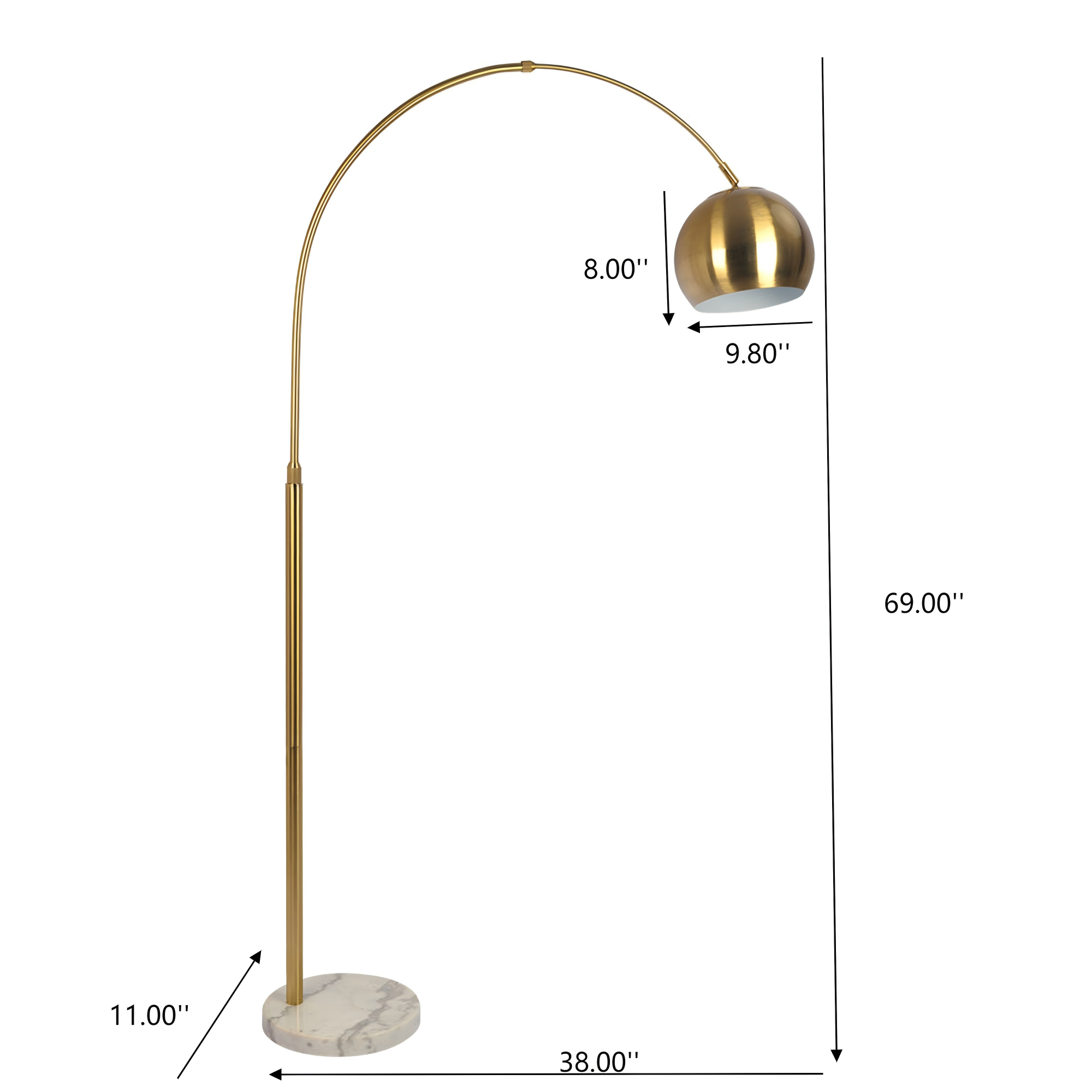 Citrine Arc Floor Lamp