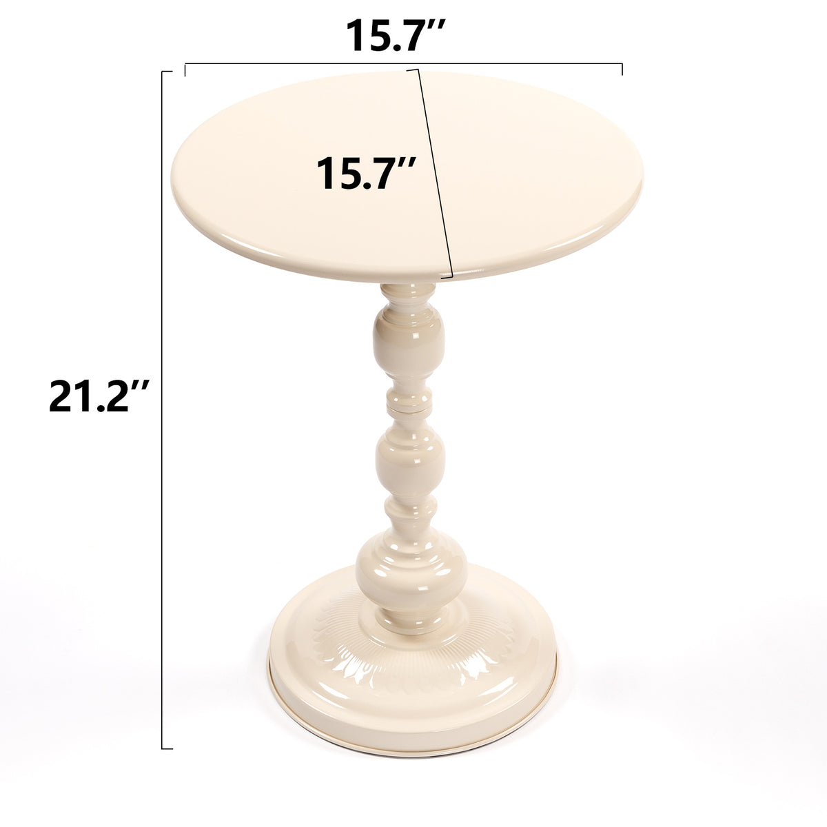 Lille Metal Round Side Table