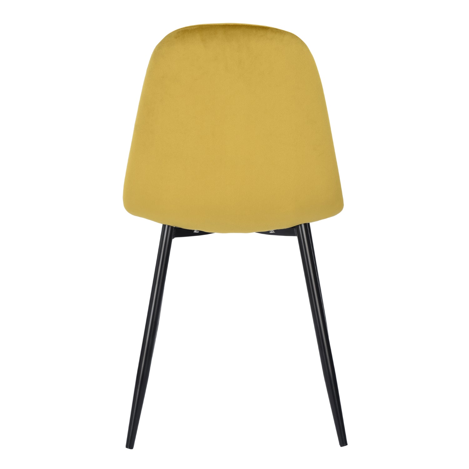 Homy Casa Charlton 2PC Velvet Dining Chair in Yellow