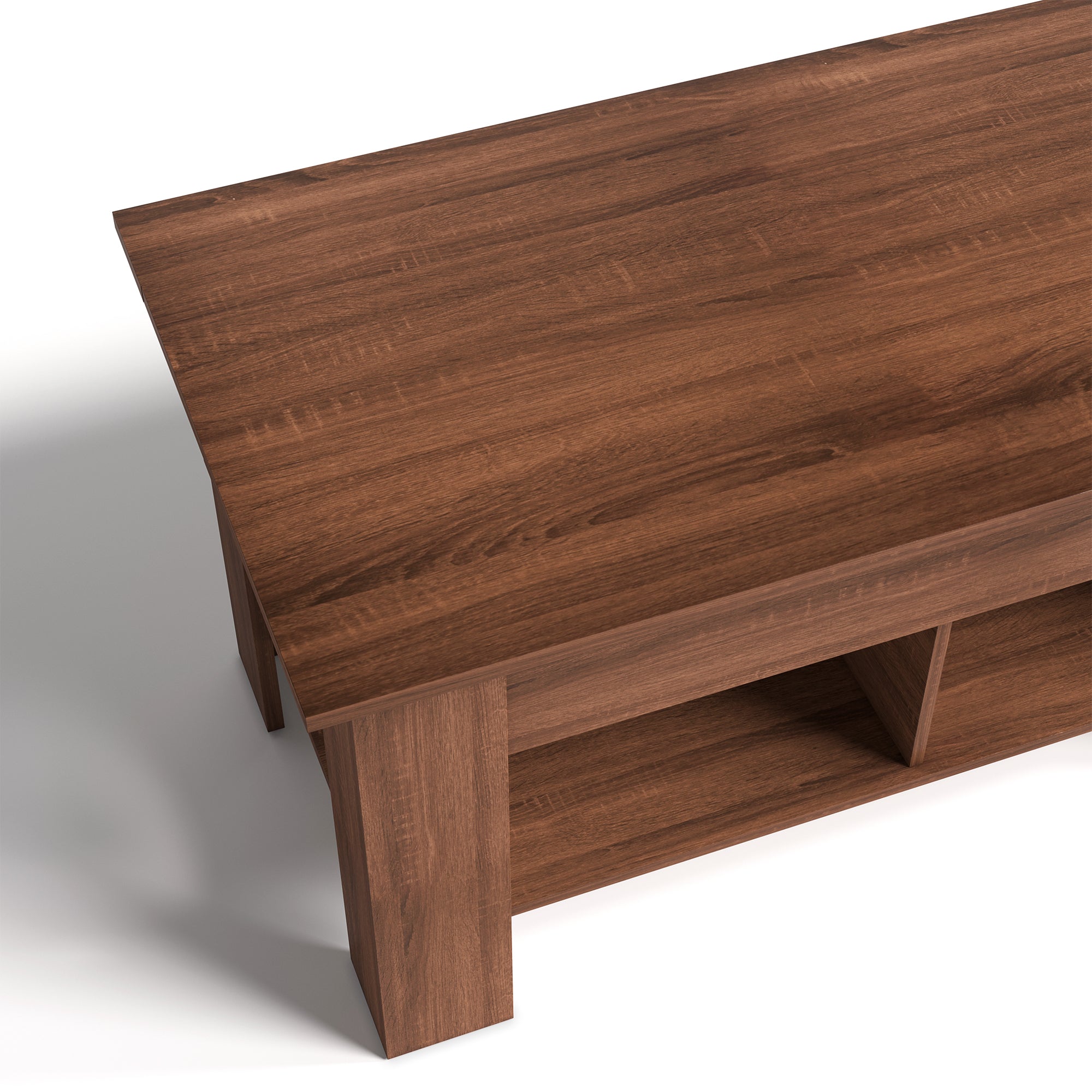 Open Box Homy Casa ELOT BROWN 96 "37.8" Lift Top Coffee Table for Living Room, Bedroom, Office, Apartment, Dorm, Home, Workspace, Small Space
