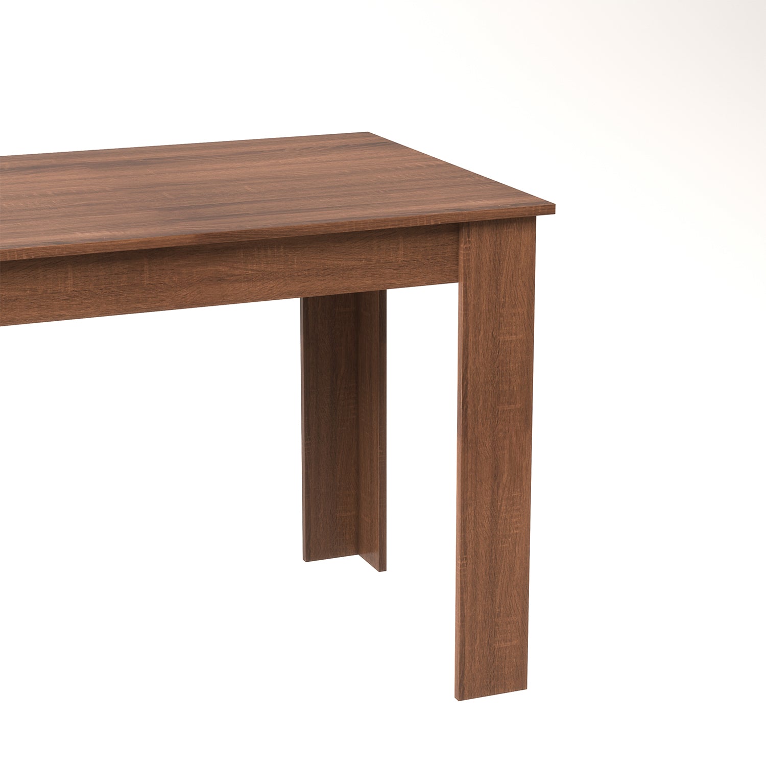 Homy Casa ELROY Brown Writing Desk with 3-Tier Side Storage Shelves, Open Box