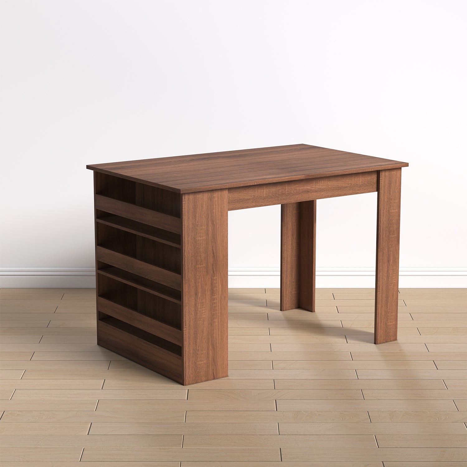 Homy Casa ELROY Dining Table 43.3" Brown Dining Room