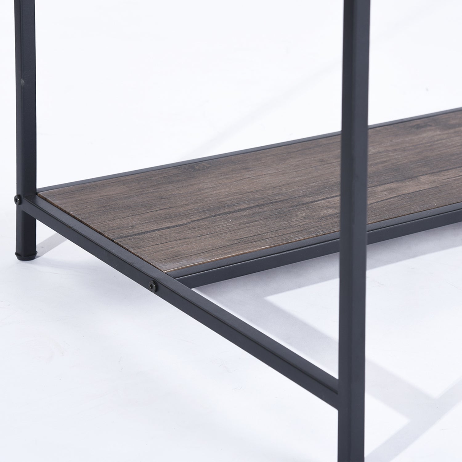 Homy Casa BLACKBURN 43.3” Industrial Desk with Drawer Computer Table Storage Shelf Vintage Brown Open Box