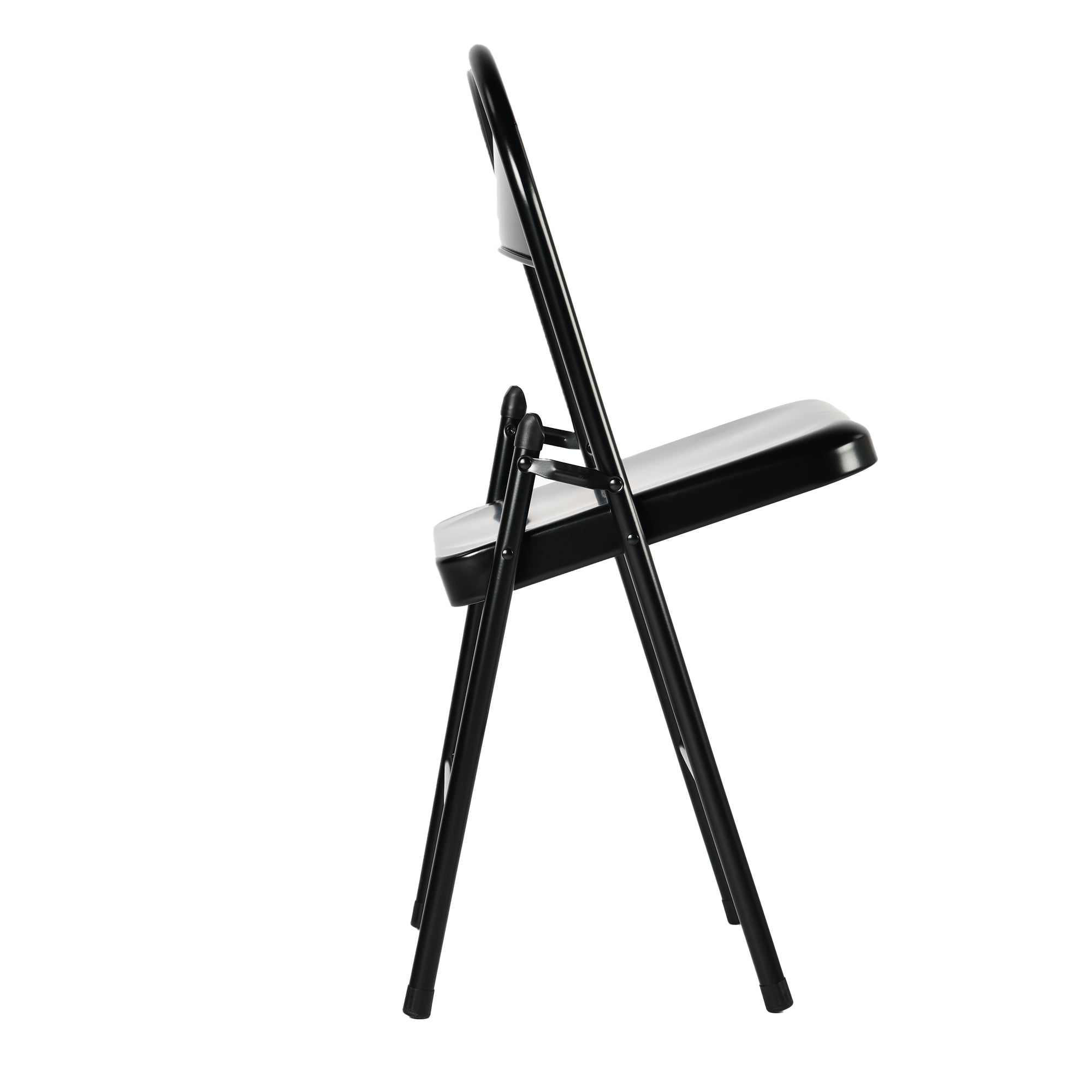 Fair Black Metal Folding Dining Chair Set of 4