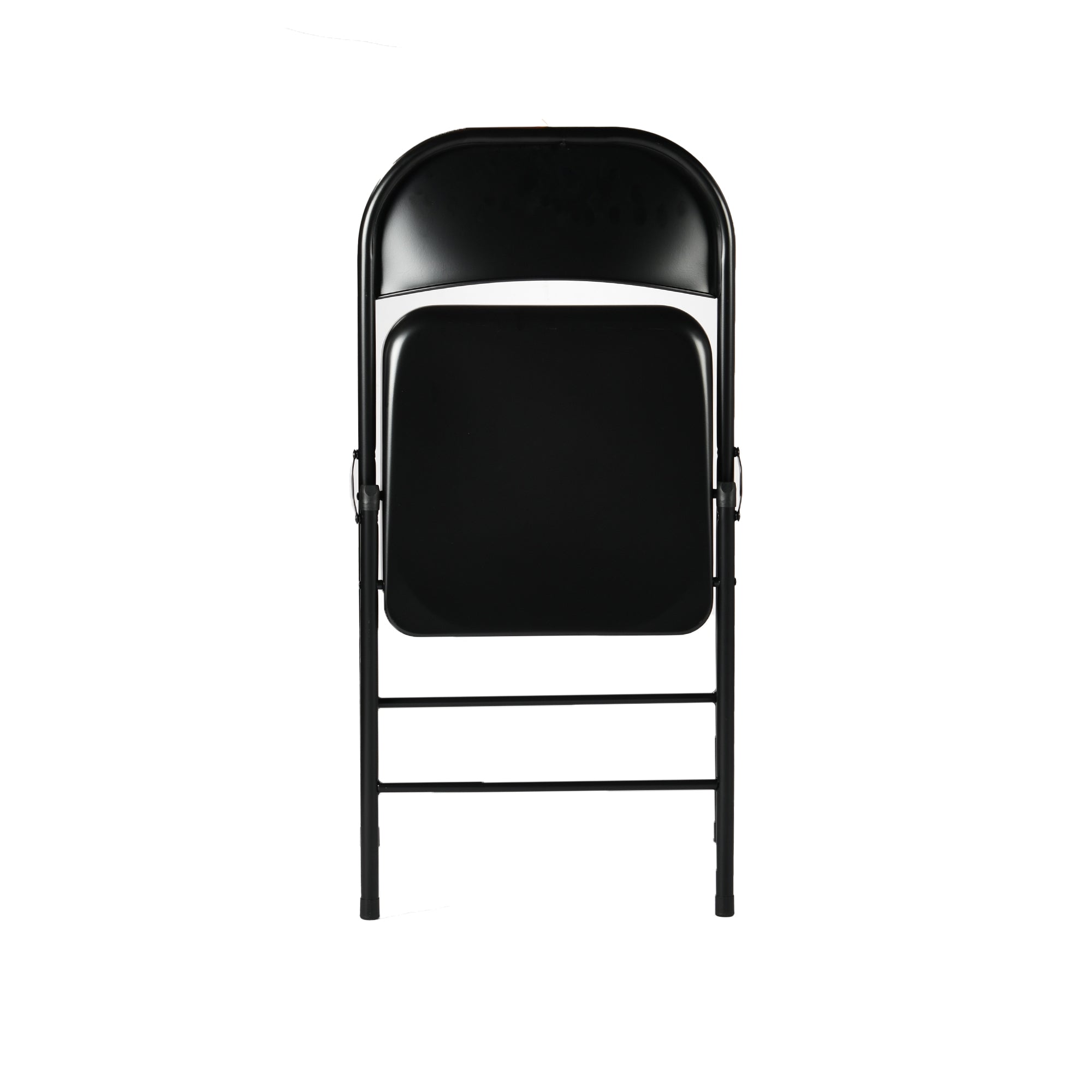Fair Black Metal Folding Dining Chair Set of 4