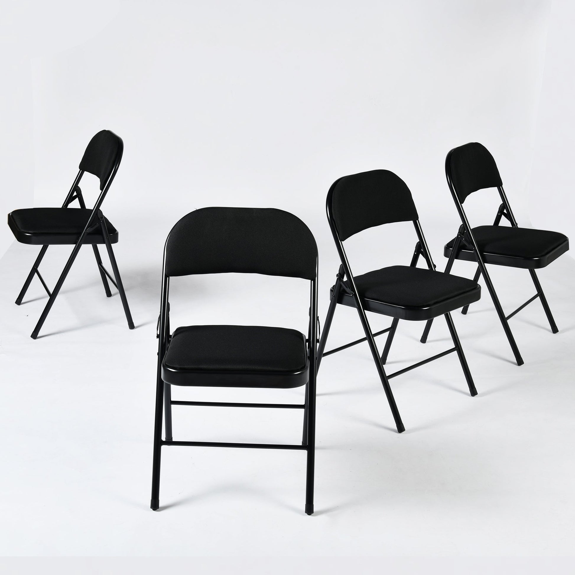Fair Black metal Folding Chairs-HOMY CASA