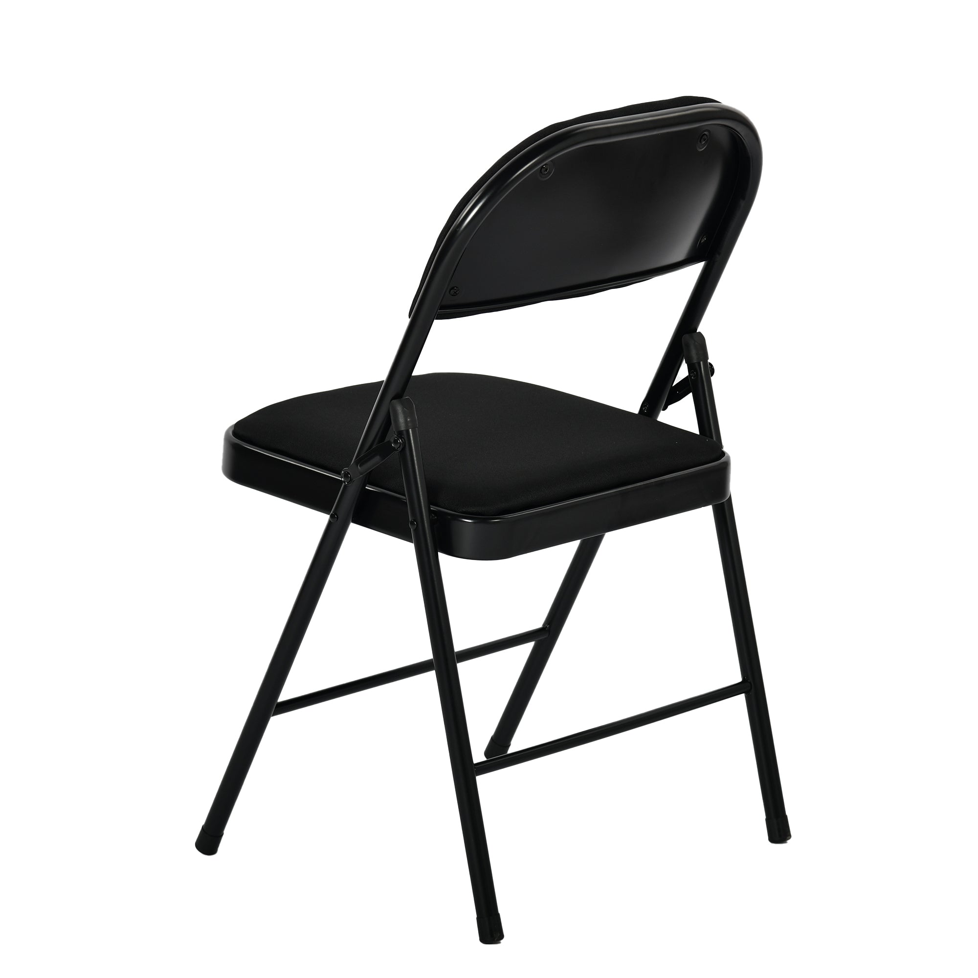 Fair Black Metal Folding Dining Chair Set of 4