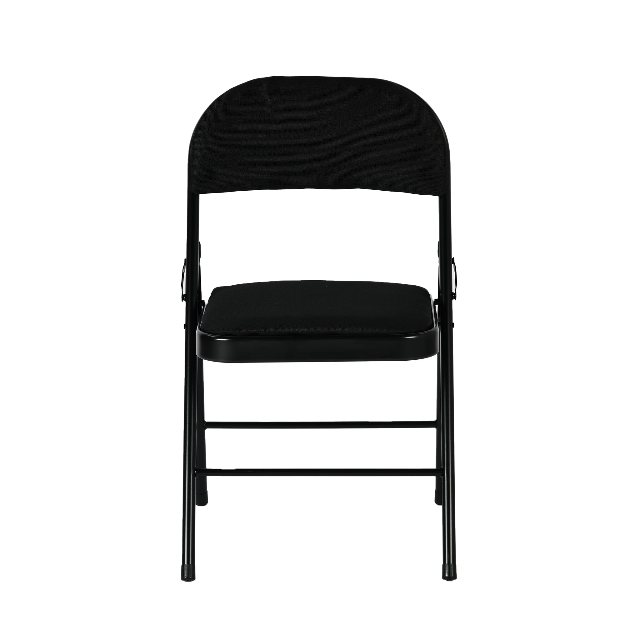 Fair Black Metal Folding Dining Chair Set of 4