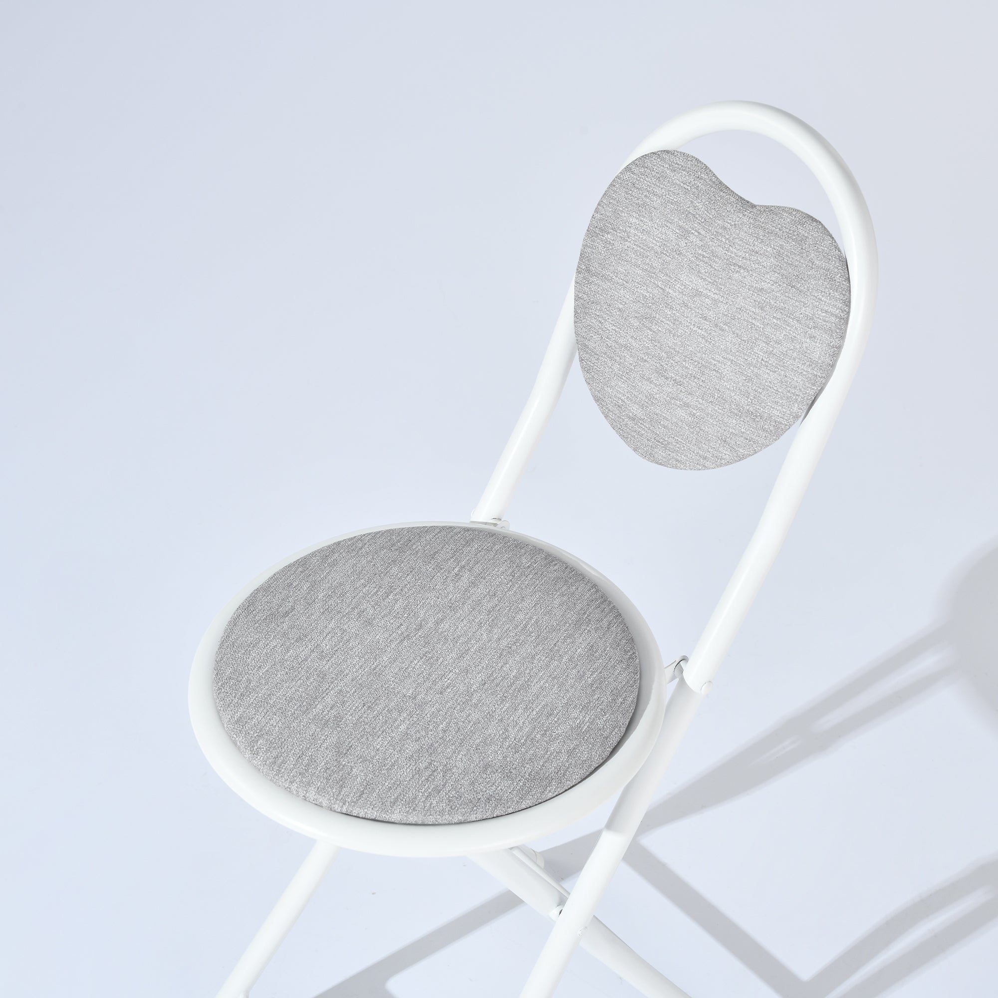 Stylish Heart-Back Folding Chairs, perfect for small Dining And Parties-HOMY CASA