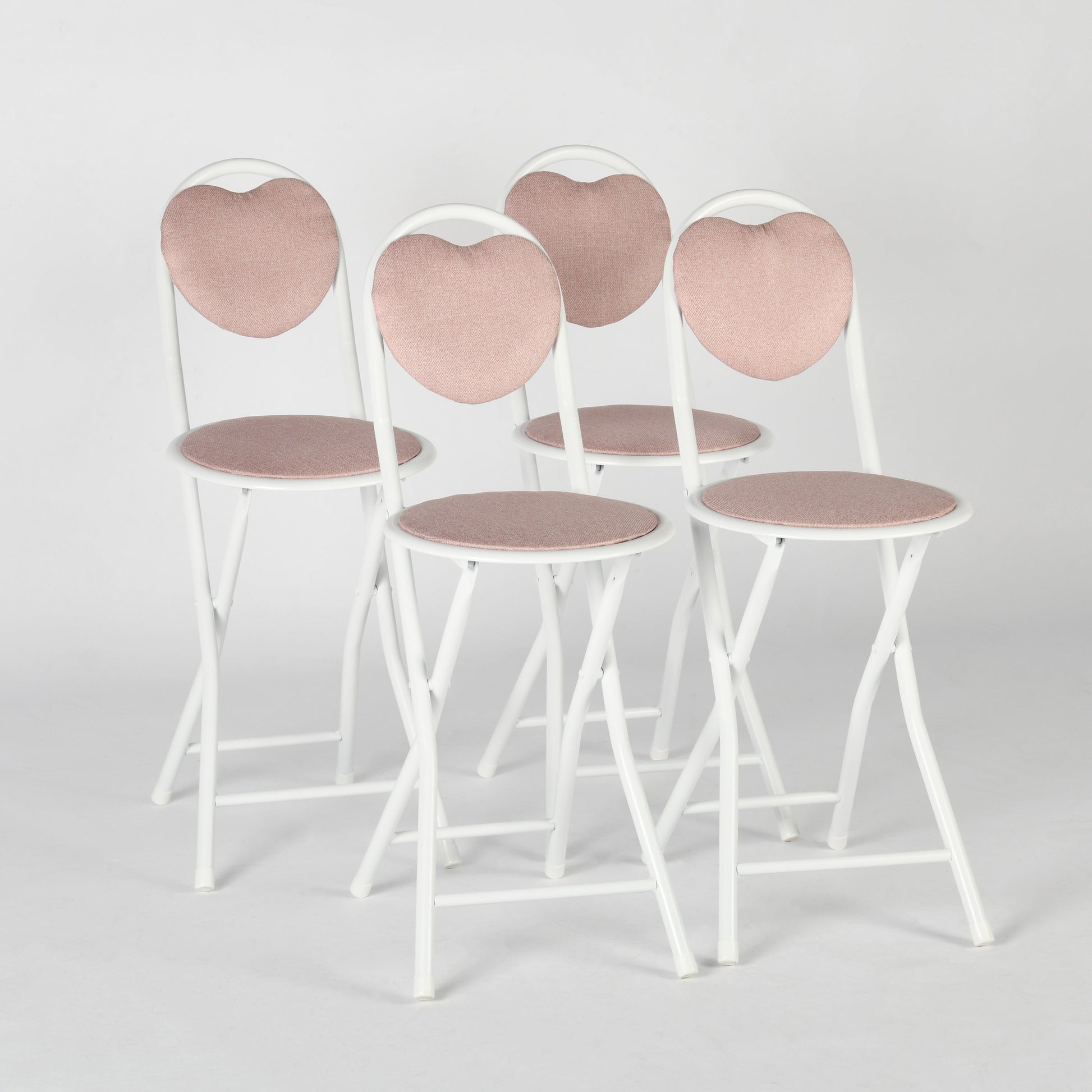 Stylish Heart-Back Folding Chairs, perfect for small Dining And Parties-HOMY CASA