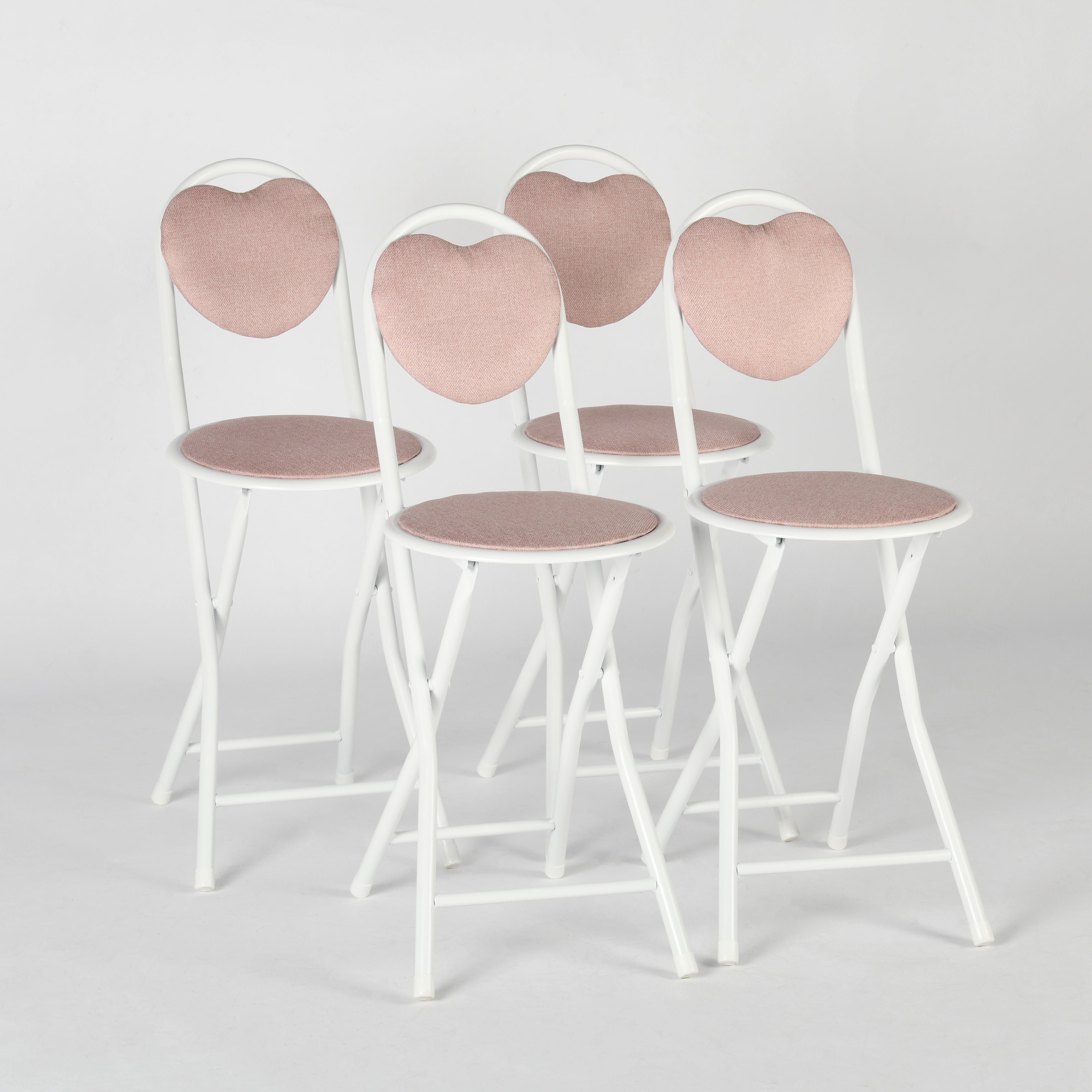 Stylish Heart-Back Folding Chairs, perfect for small Dining And Parties-HOMY CASA