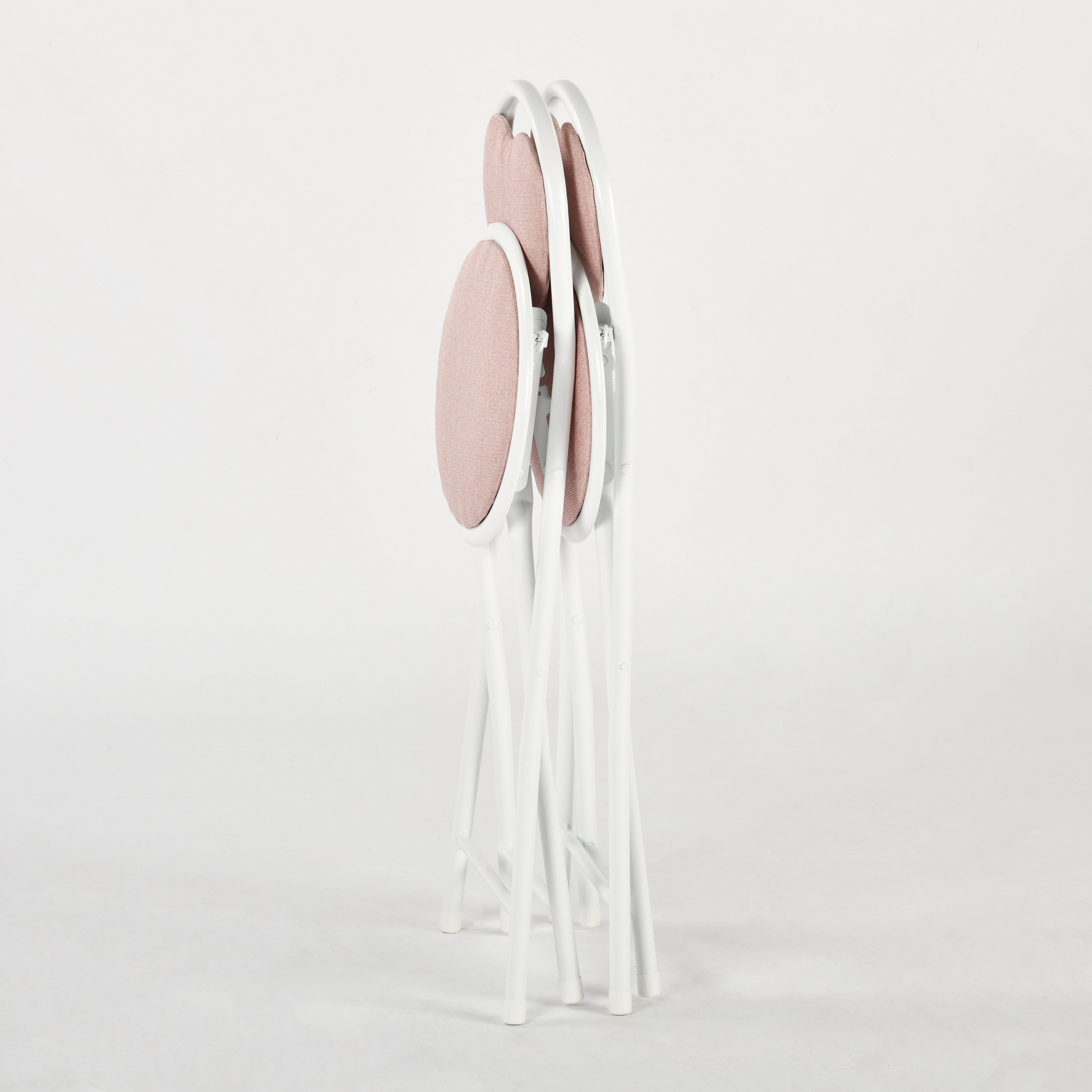 Stylish Heart-Back Folding Chairs, perfect for small Dining And Parties-HOMY CASA